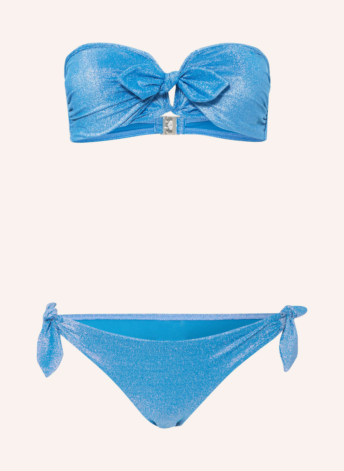 Image of Zimmermann Bandeau-Bikini Raie Mit Glitzergarn blau