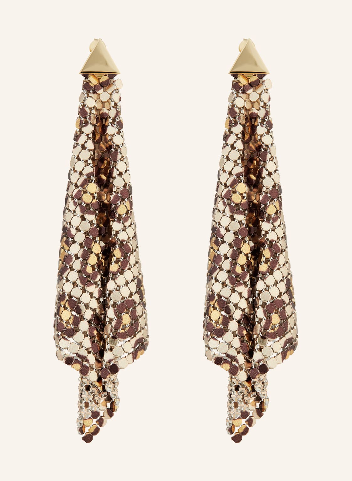 Image of Paco Rabanne Ohrhänger Pixel Flow beige