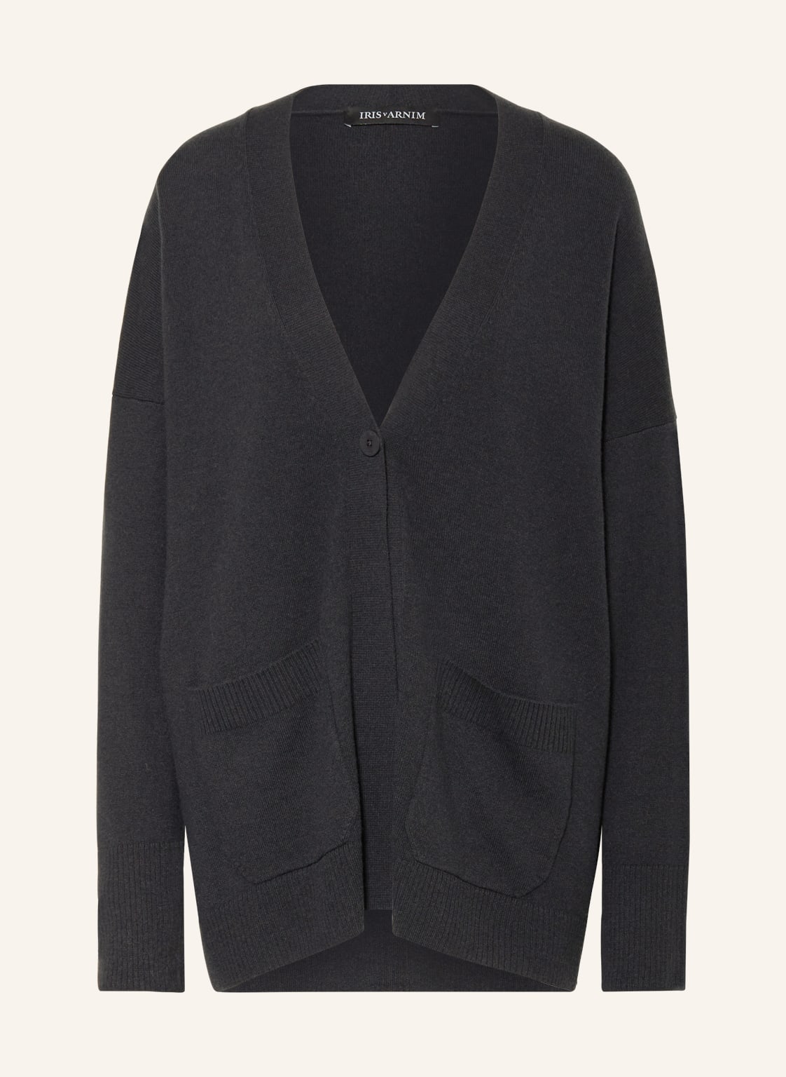 Image of Iris Von Arnim Strickjacke Kassandra Aus Cashmere grau