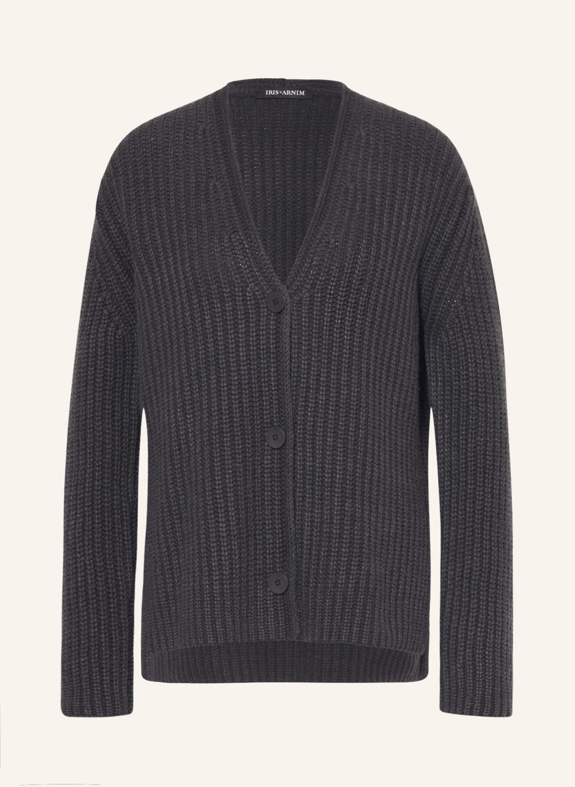 Image of Iris Von Arnim Strickjacke Aurora Aus Cashmere grau