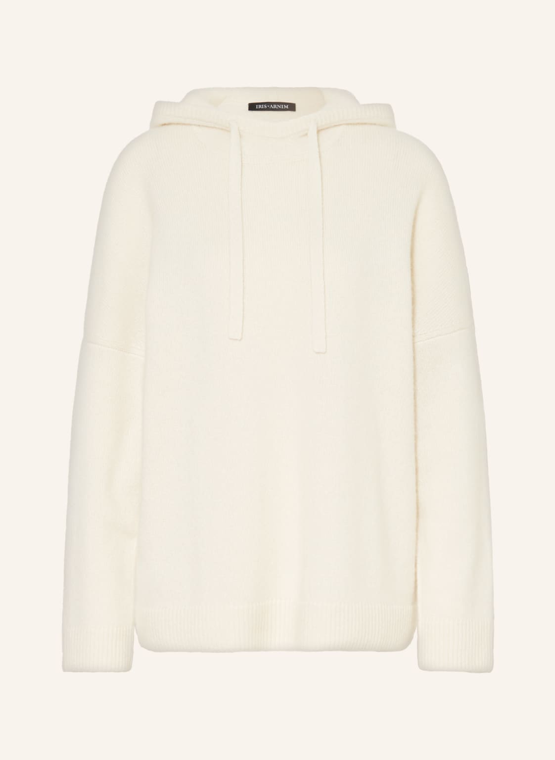 Image of Iris Von Arnim Strick-Hoodie Birte Aus Cashmere weiss