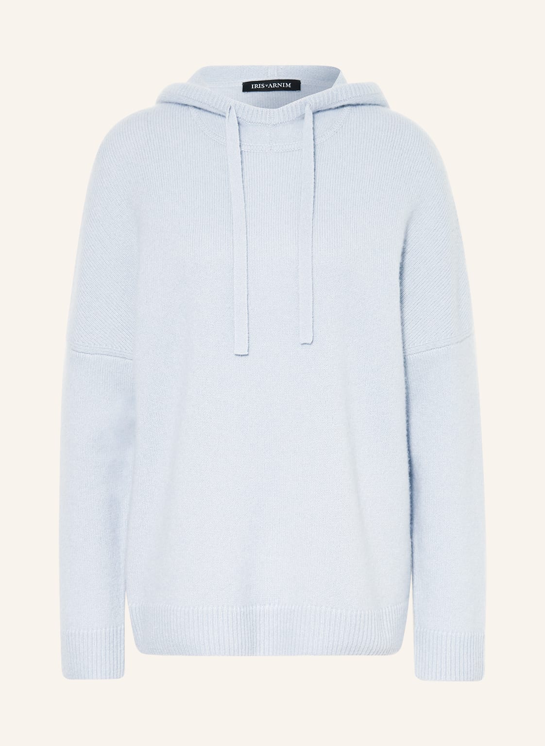 Image of Iris Von Arnim Strick-Hoodie Birte Aus Cashmere grau