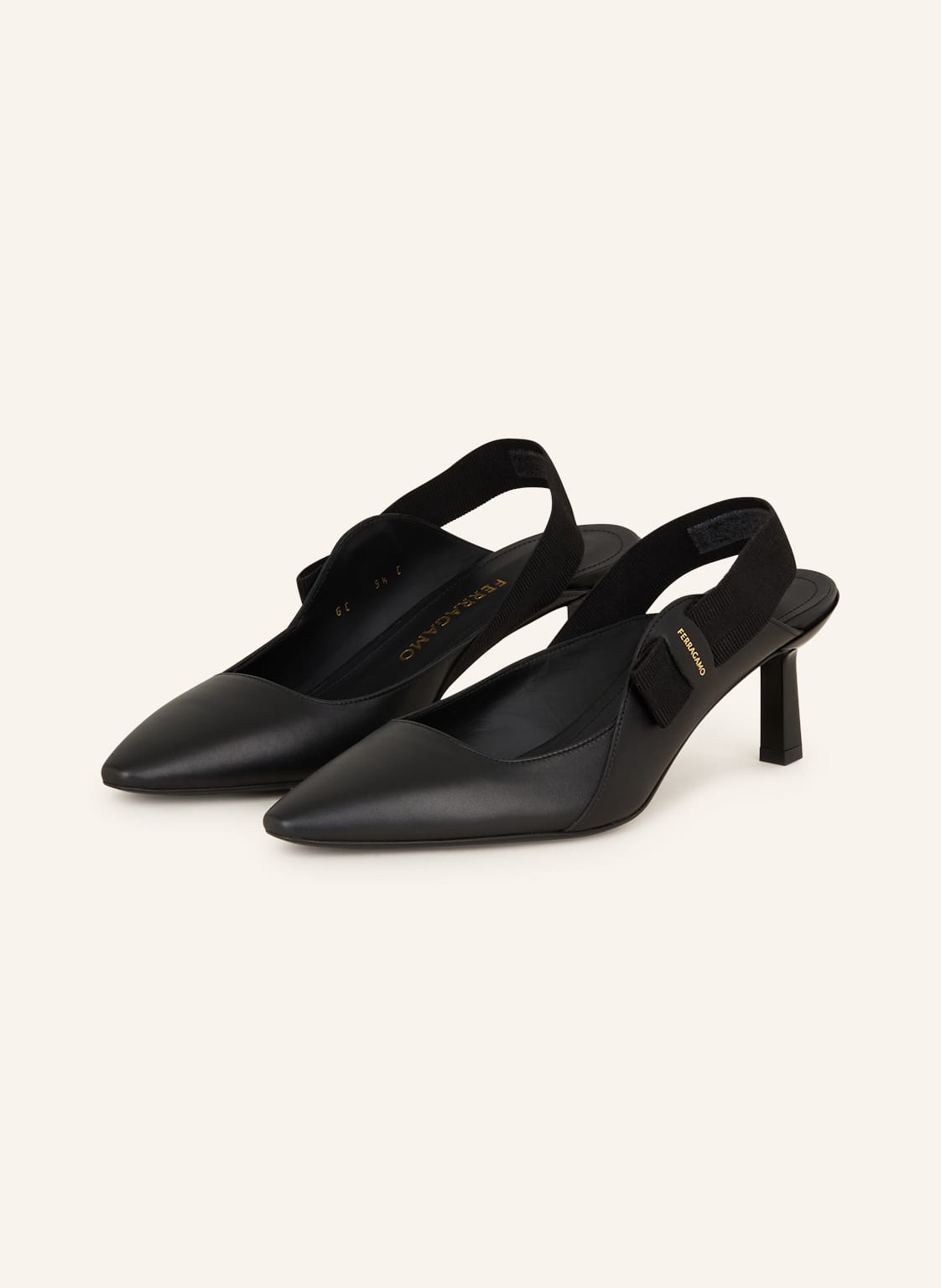 Image of Ferragamo Slingpumps Vania 55 schwarz
