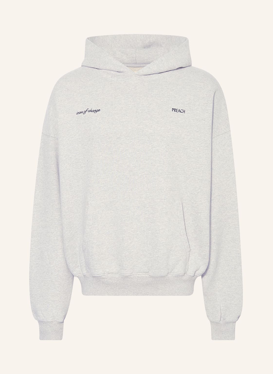 Image of Preach Hoodie Icon Of Change grau