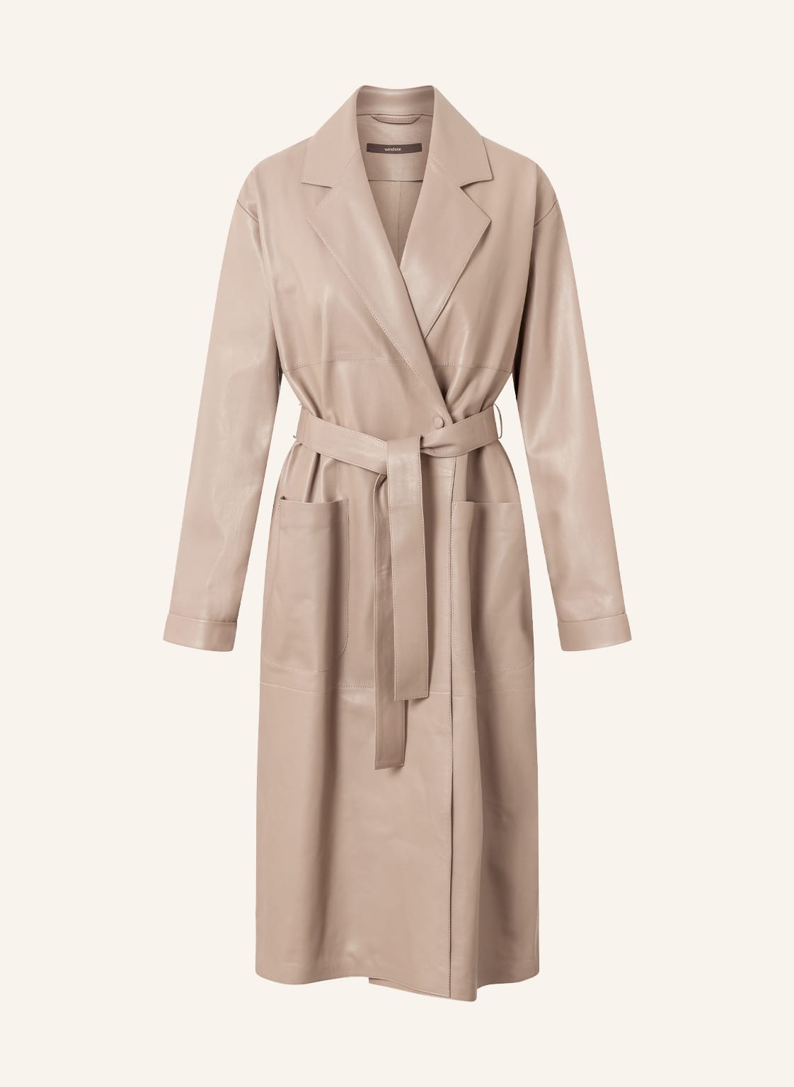 Image of Windsor. Ledermantel beige