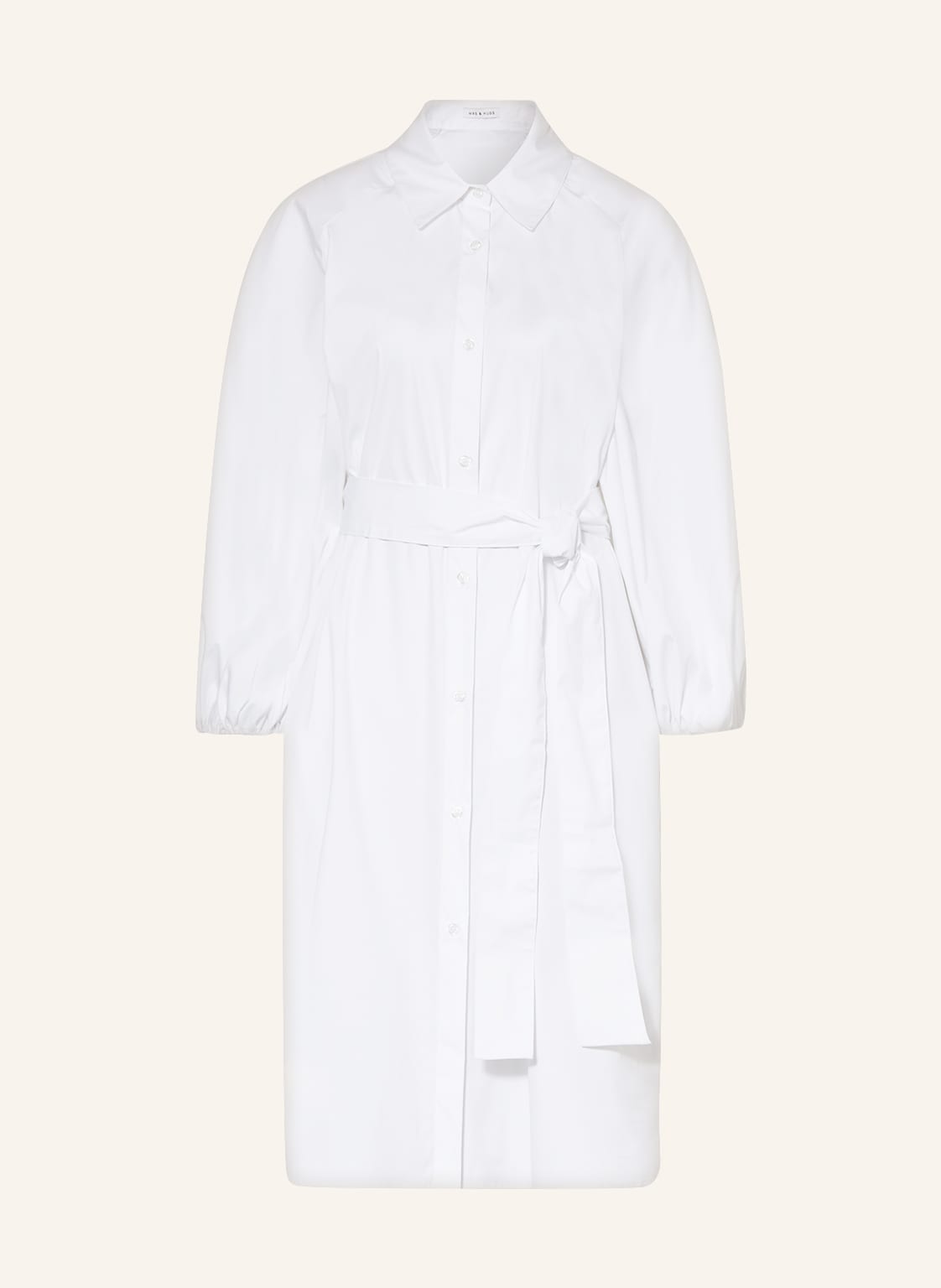 Image of Mrs & Hugs Hemdblusenkleid Mit 3/4-Arm weiss