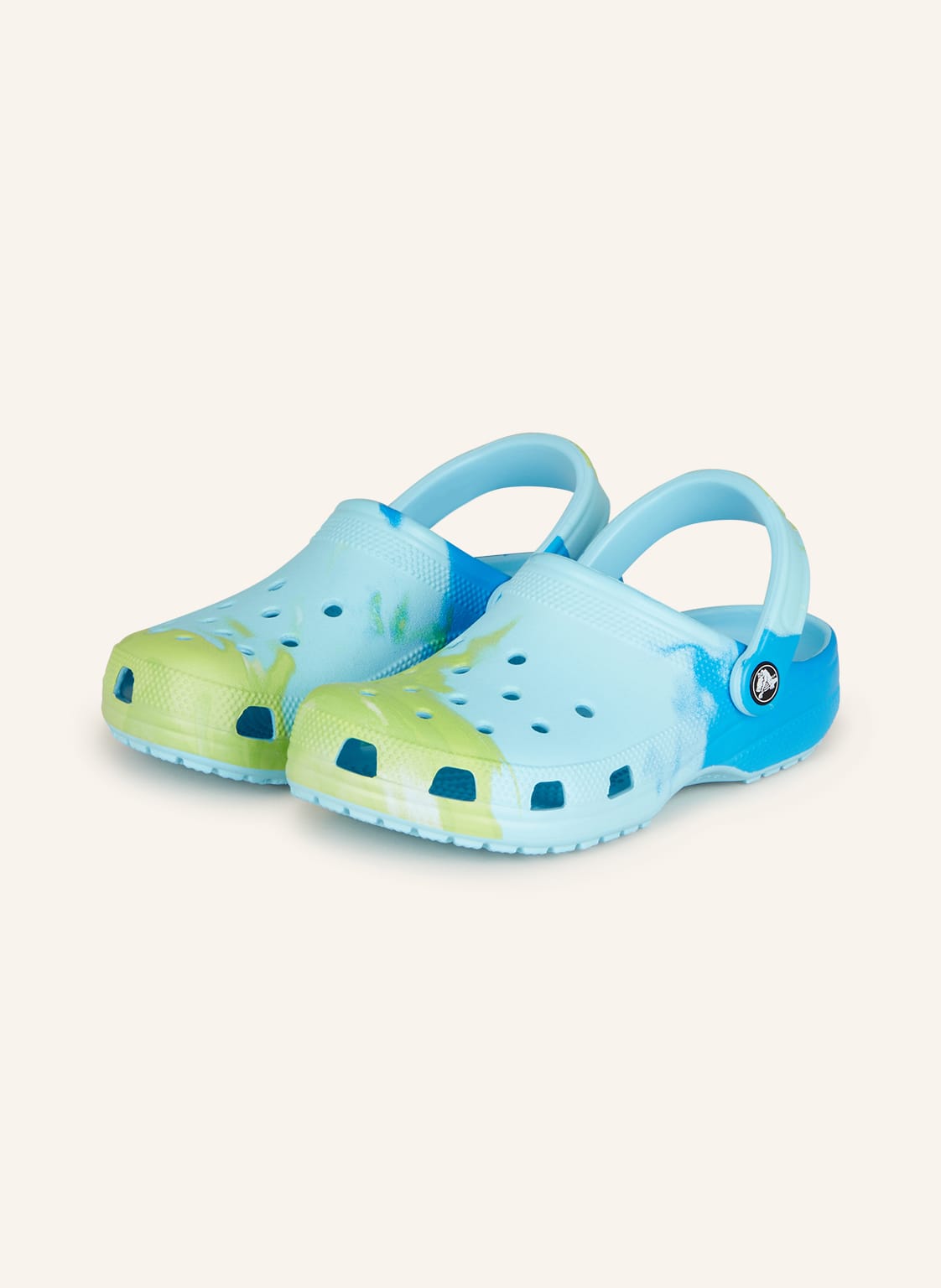 Image of Crocs Pantoletten Classic Ombre blau