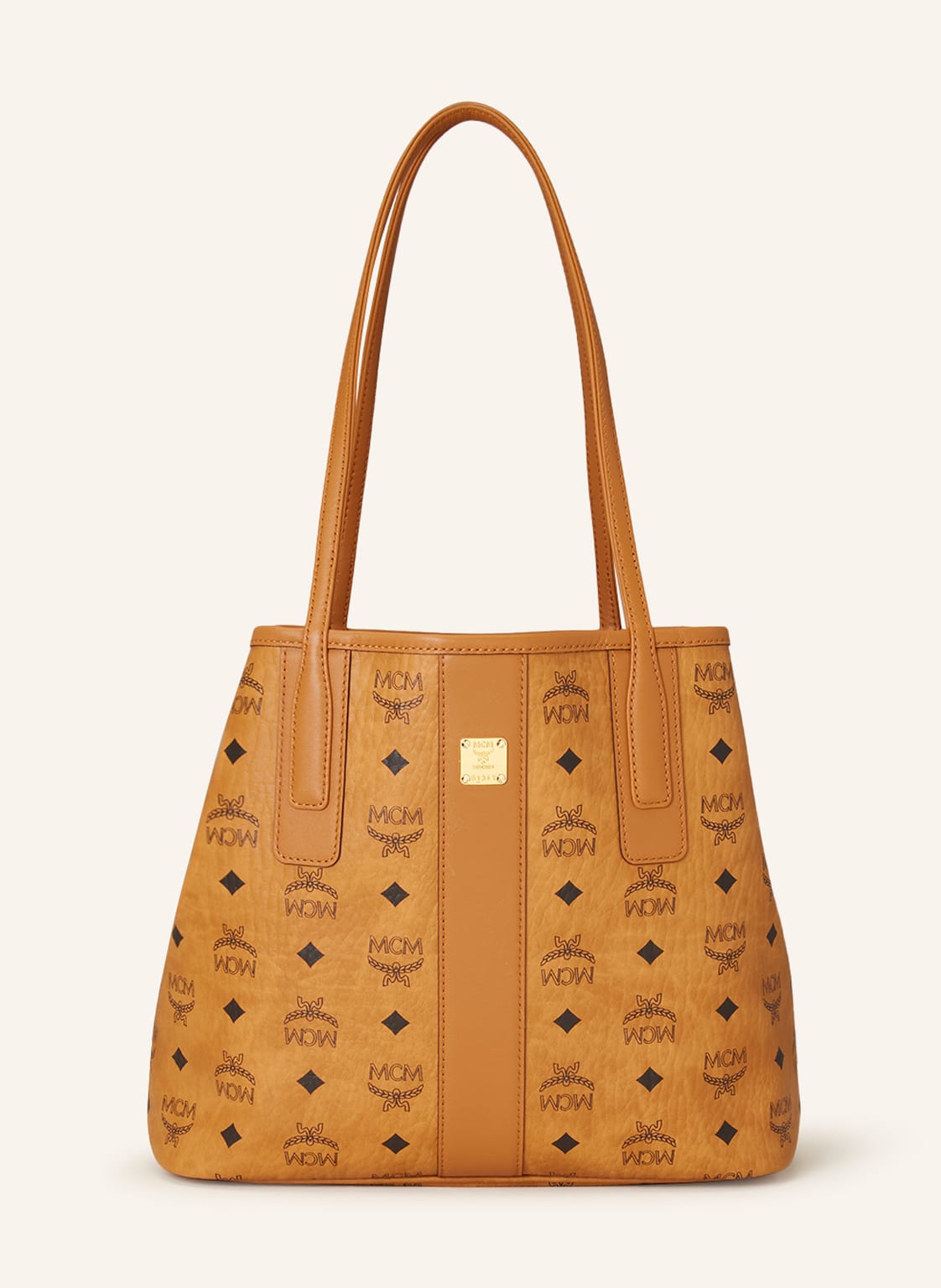 Image of Mcm Shopper Liz Small Zum Wenden braun