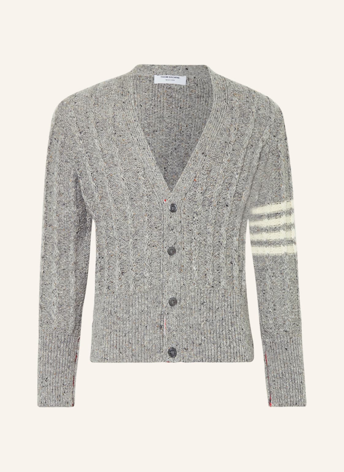 Image of Thom Browne. Strickjacke Mit Mohair grau
