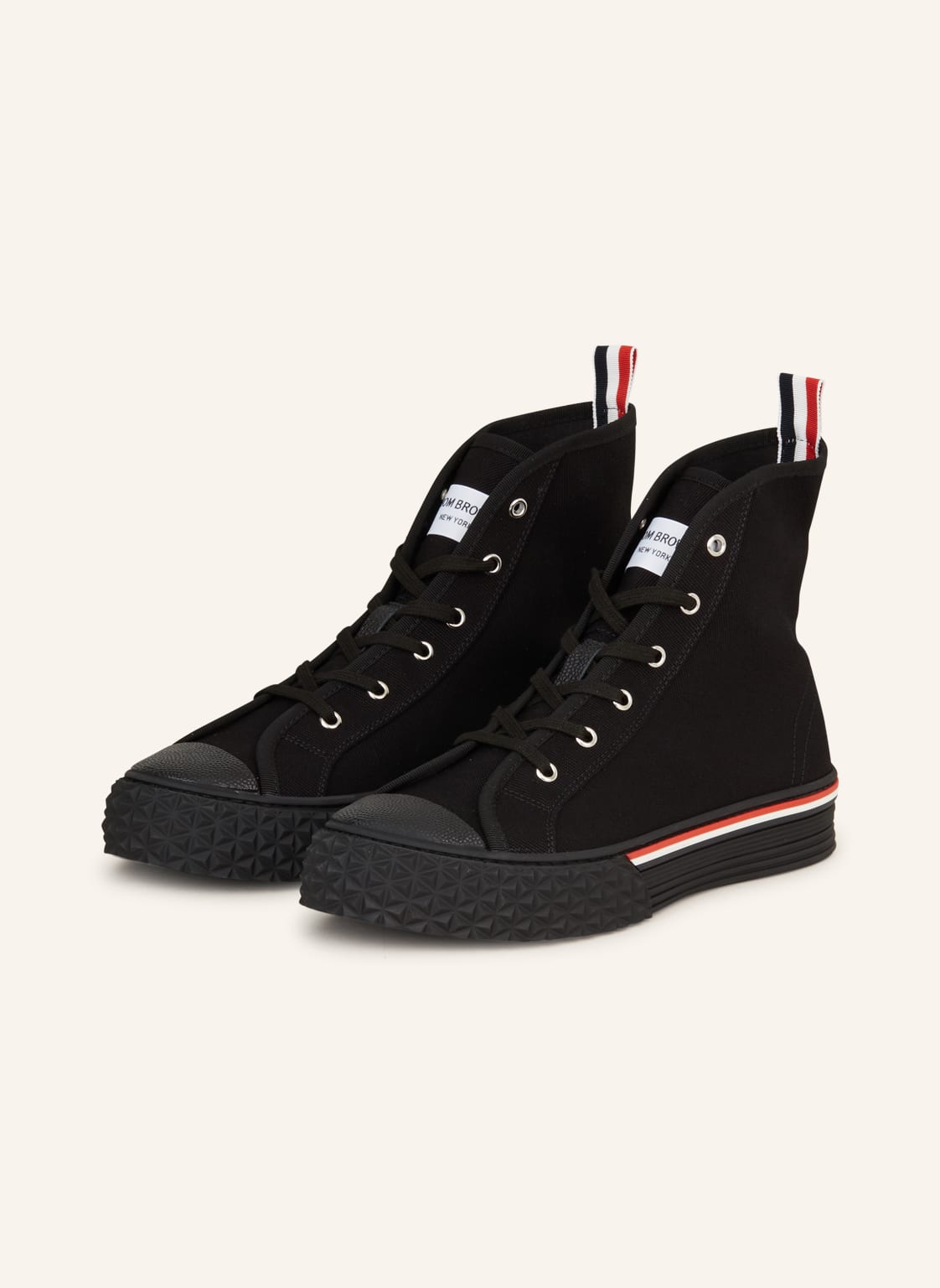 Image of Thom Browne. Hightop-Sneaker Collegiate schwarz