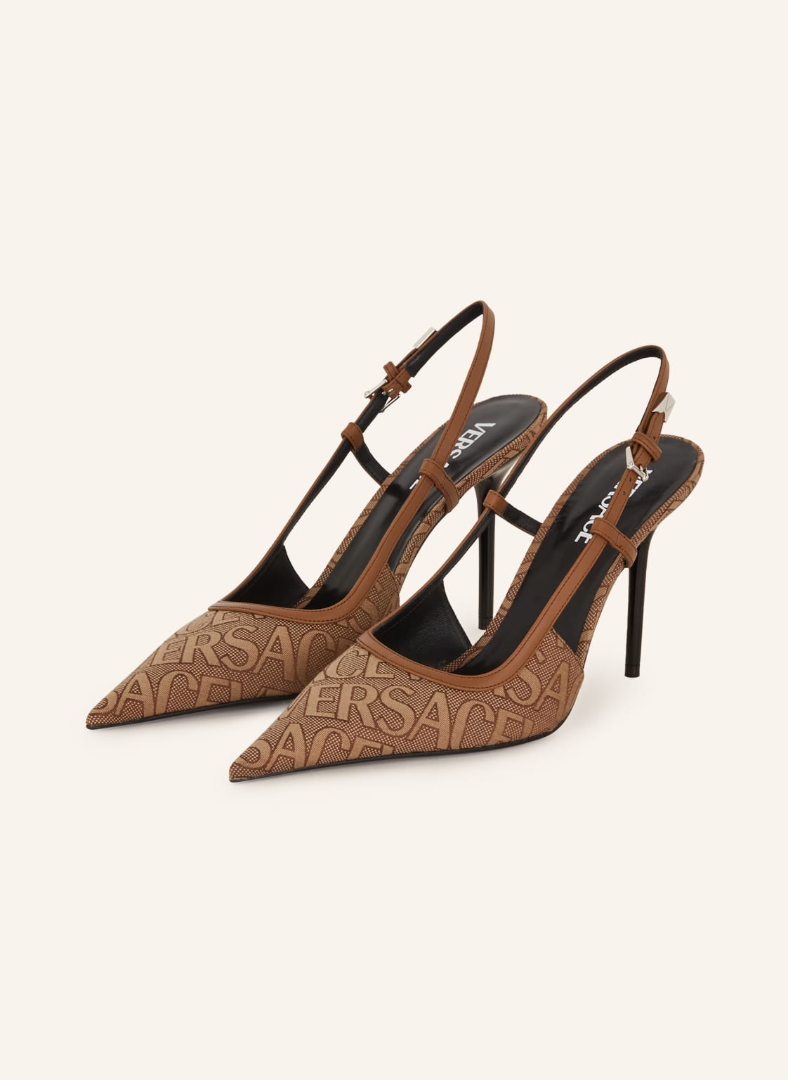 Image of Versace Slingpumps braun