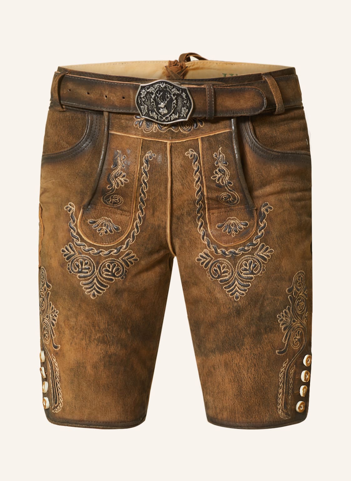 Image of Hirscher Trachten-Lederhose Salzburg braun
