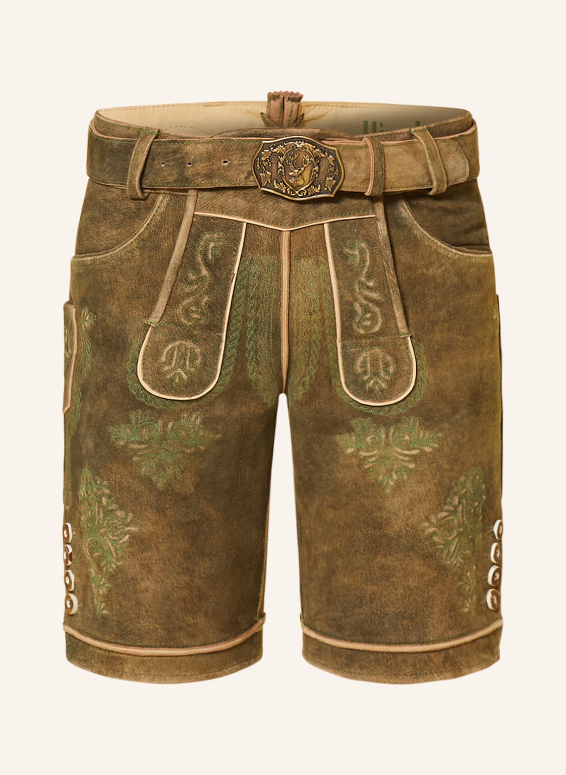 Image of Hirscher Trachten-Lederhose Bad Ischl braun