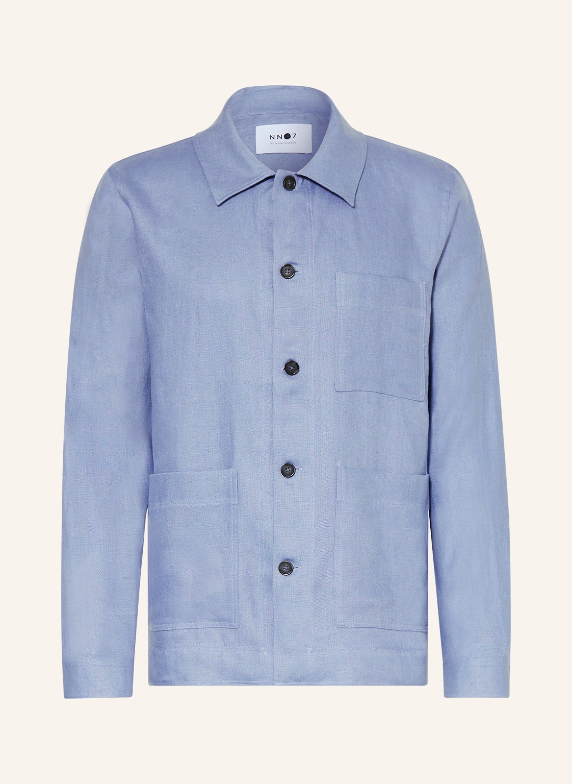 Image of nn07 Leinenhemd Olav Regular Fit blau