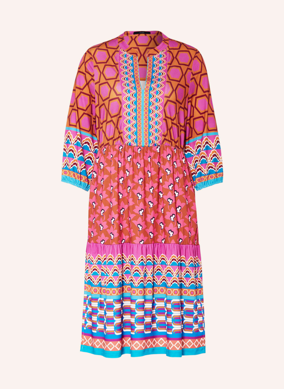 Image of Oui Kleid Mit 3/4-Arm pink