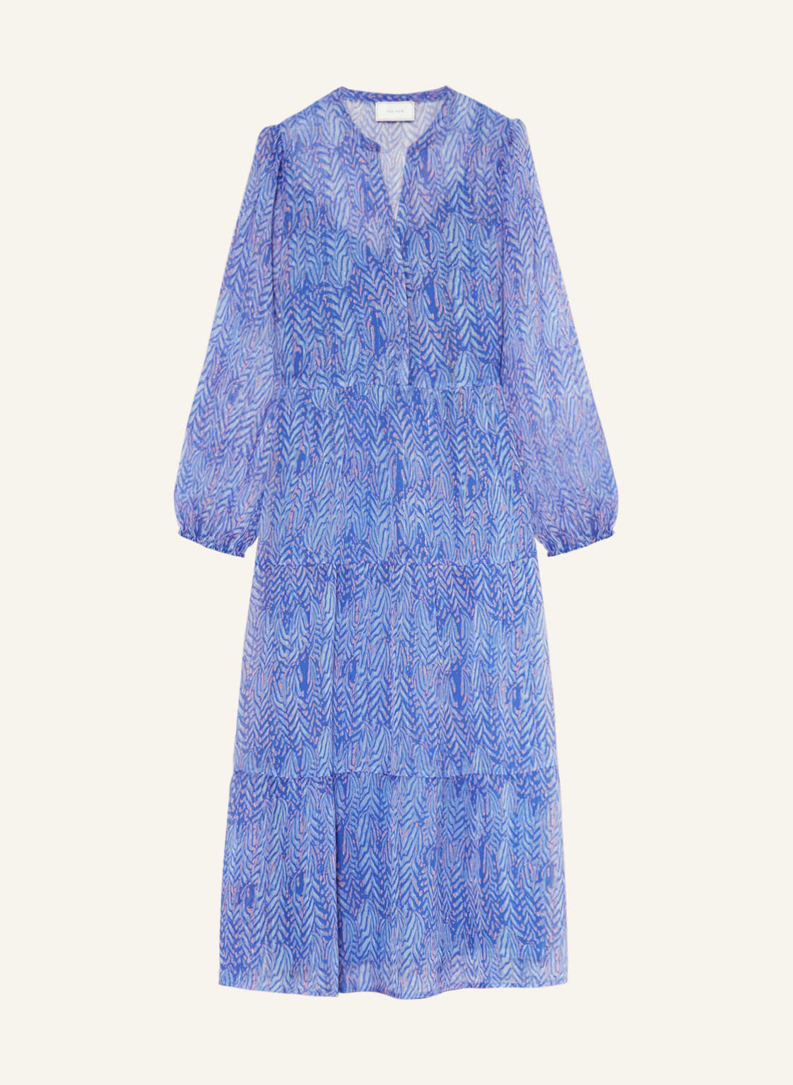 Image of Neo Noir Kleid Nobis Swirl Mit Glitzergarn blau