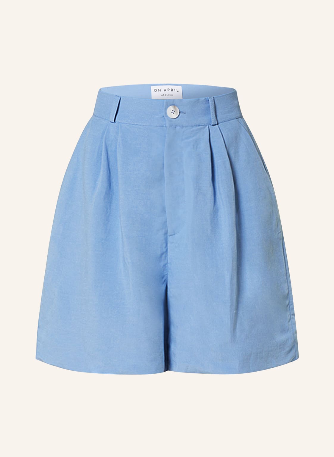 Image of Oh April Shorts Coralie Mit Leinen blau