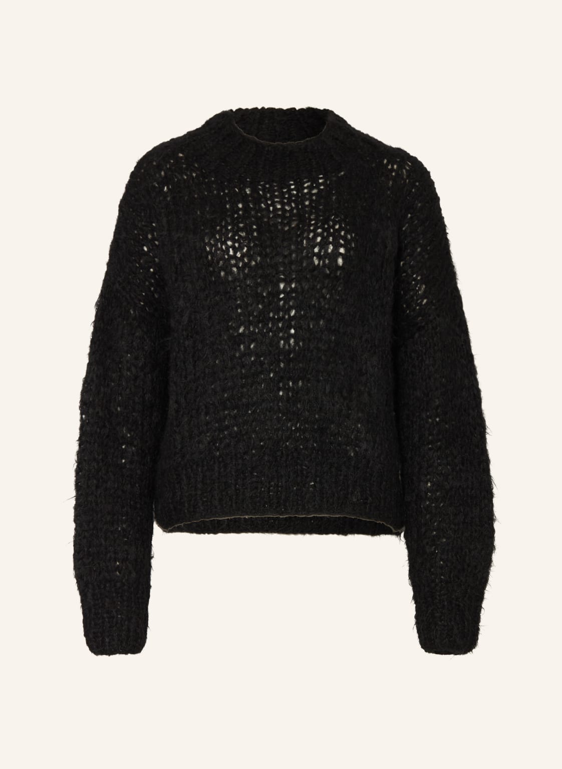 Image of Maiami Oversized-Pullover Aus Alpaka schwarz