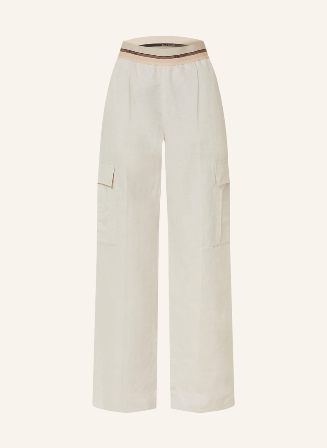Image of Helmut Lang Cargohose Mit Leinen beige