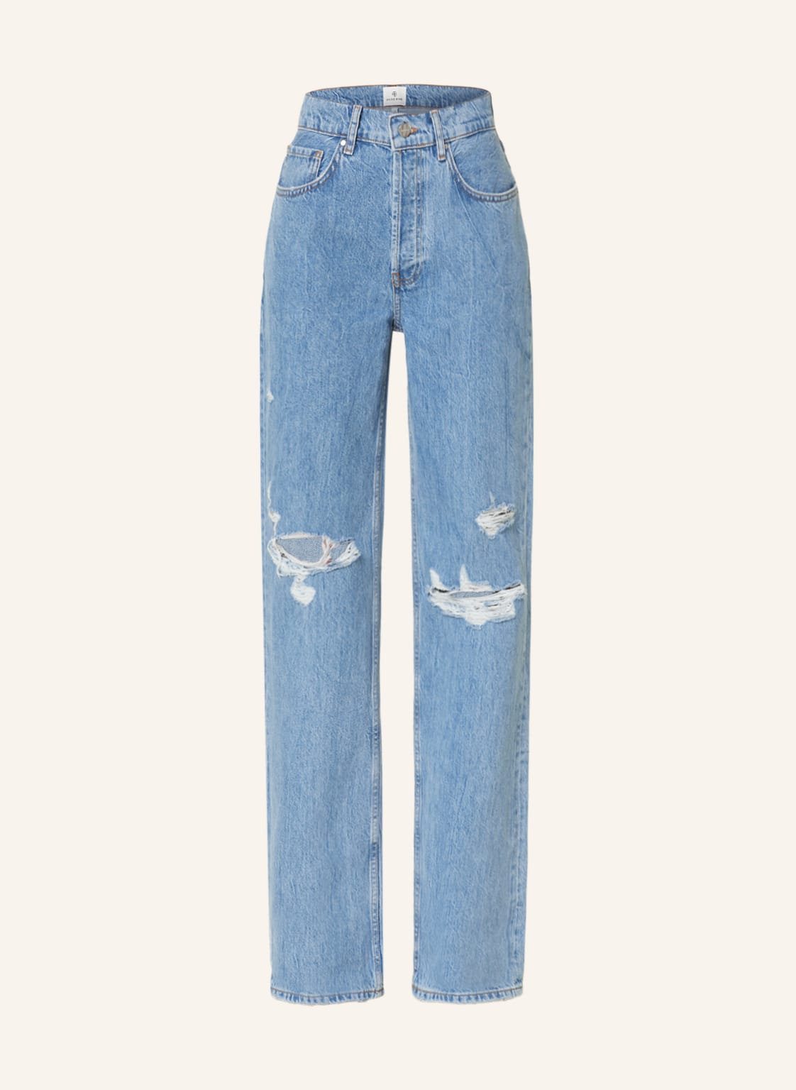 Image of Anine Bing Straight Jeans Bayou blau