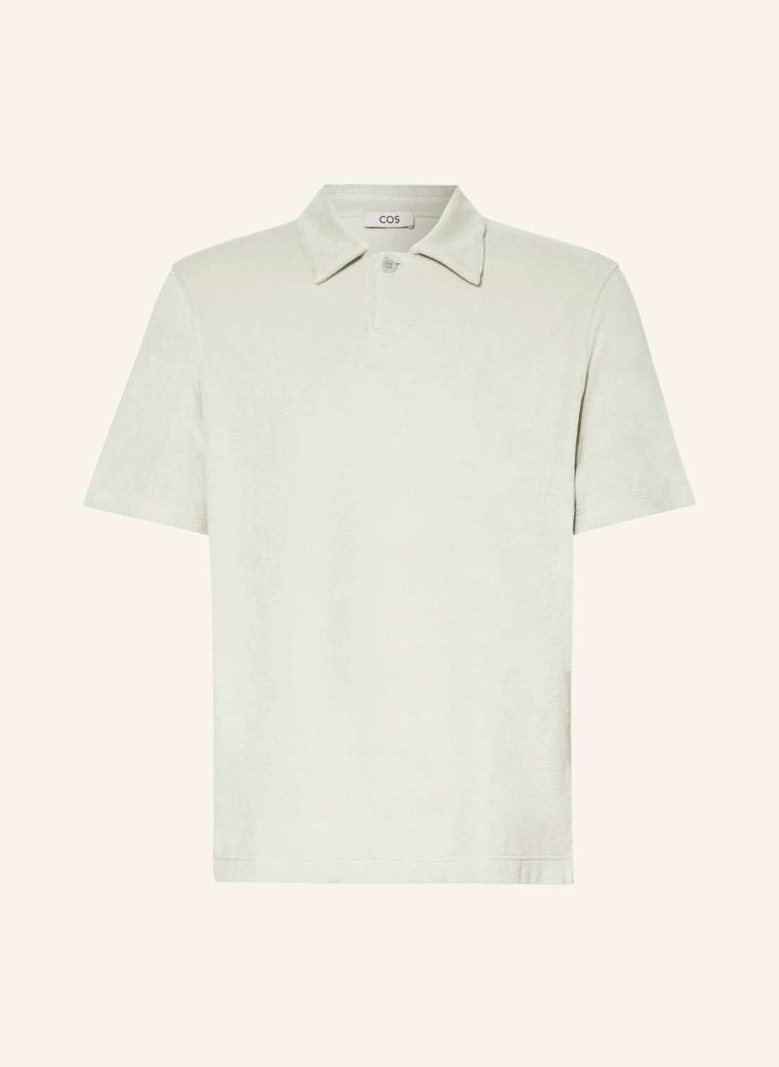 Image of Cos Frottee-Poloshirt Regular Fit gruen