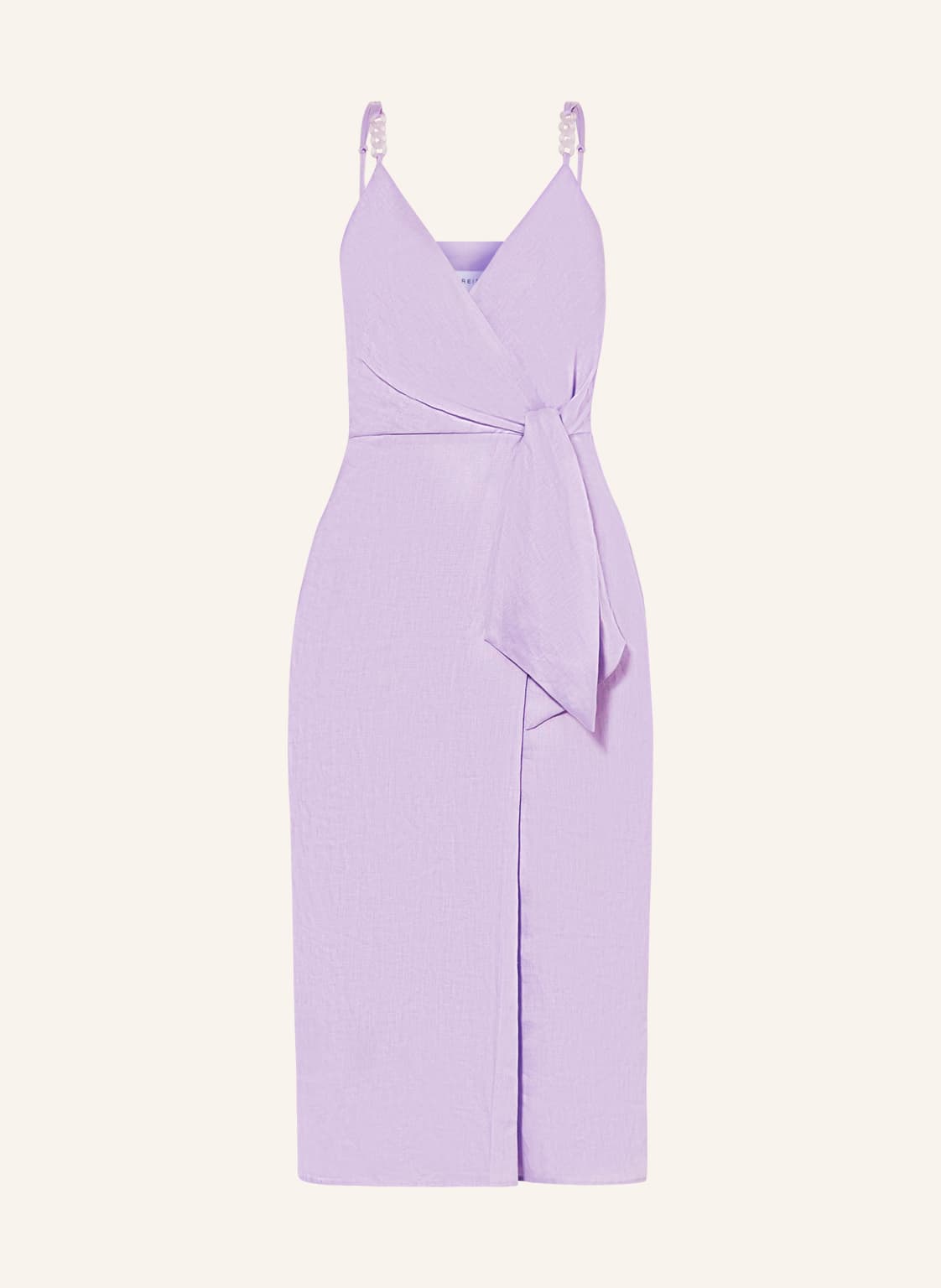 Image of Reiss Leinenkleid Esme In Wickeloptik violett