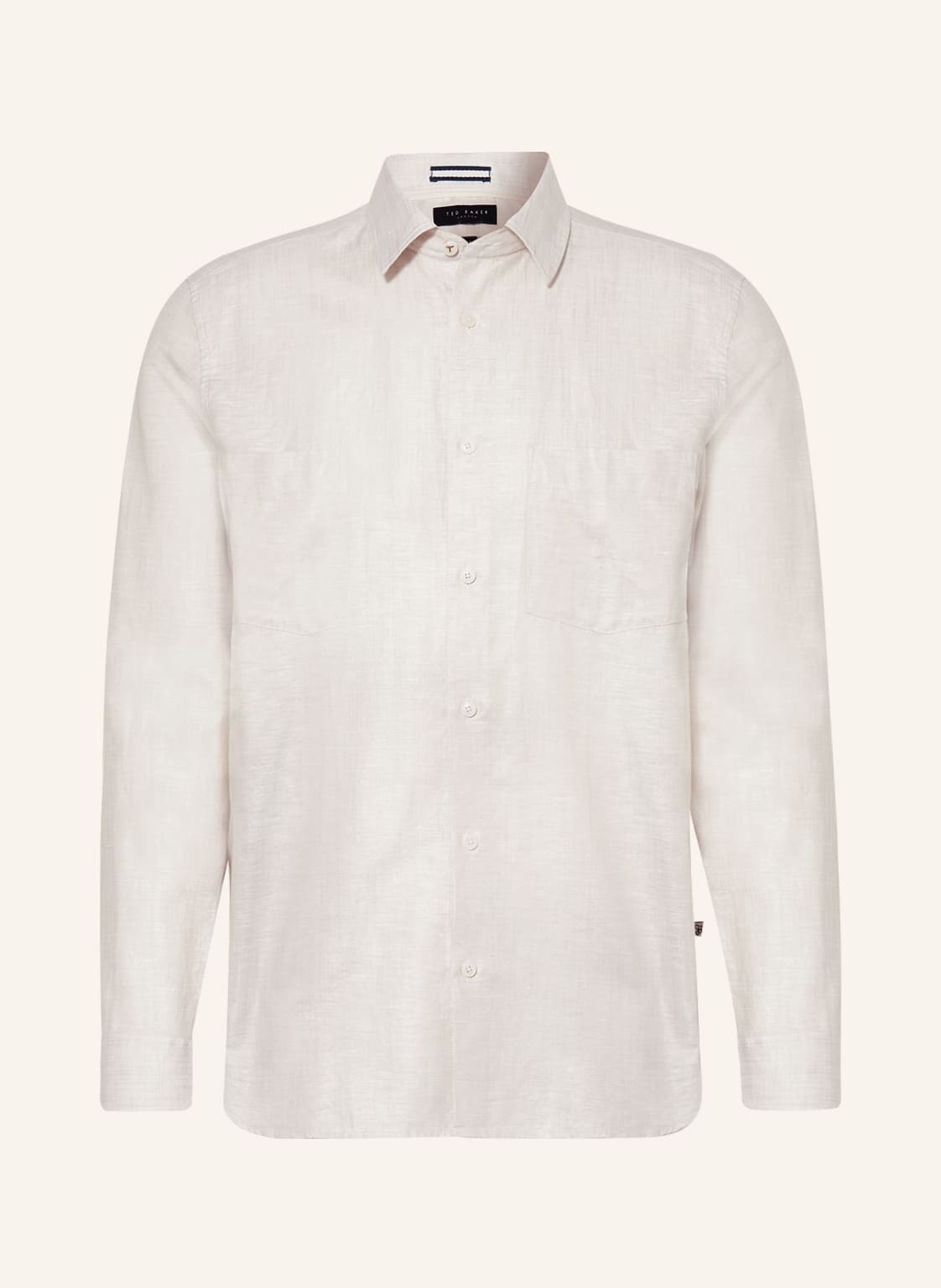 Image of Ted Baker Hemd Kingwel Regular Fit Mit Leinen beige