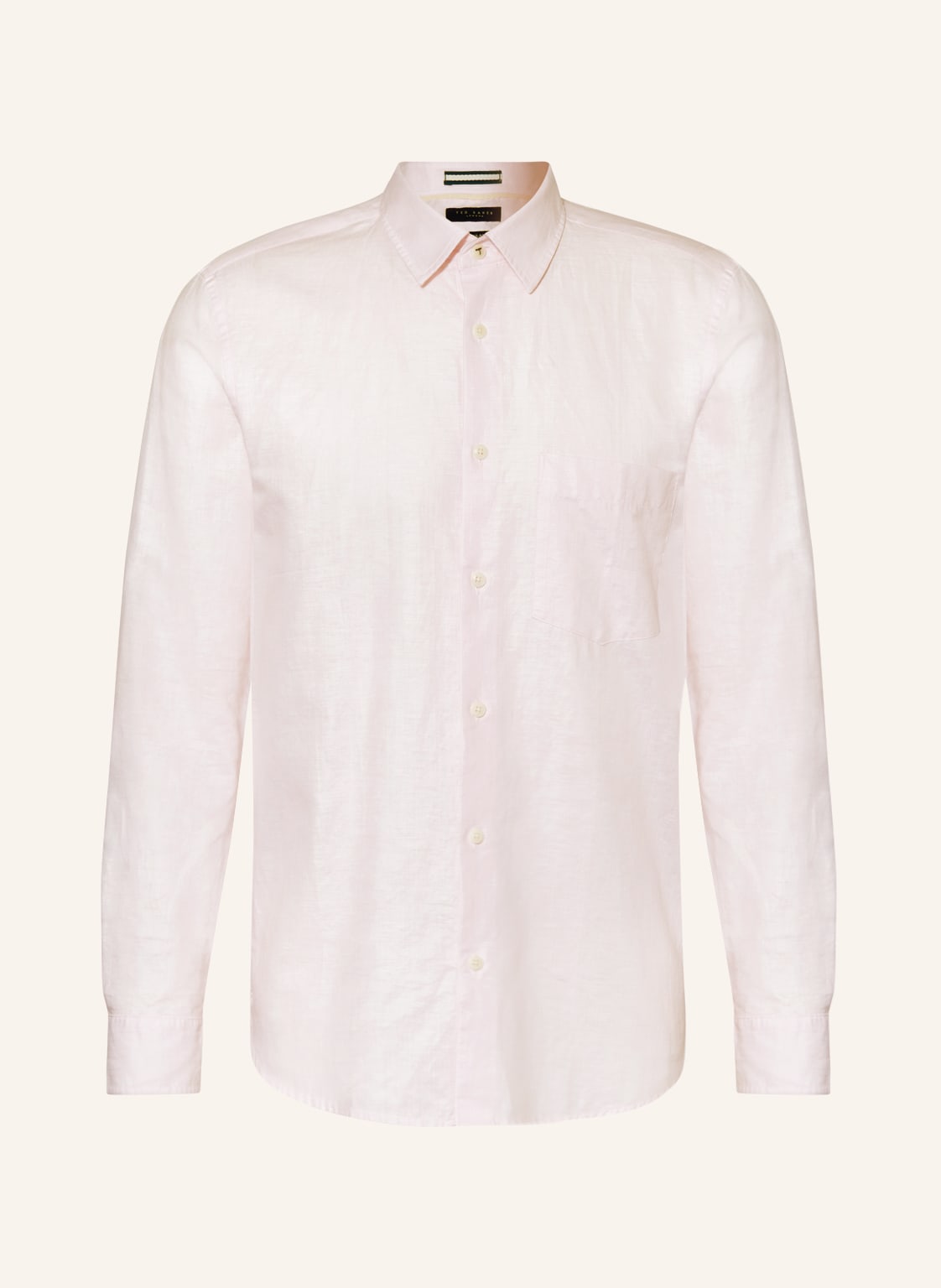 Image of Ted Baker Hemd Kingwel Regular Fit Mit Leinen rosa