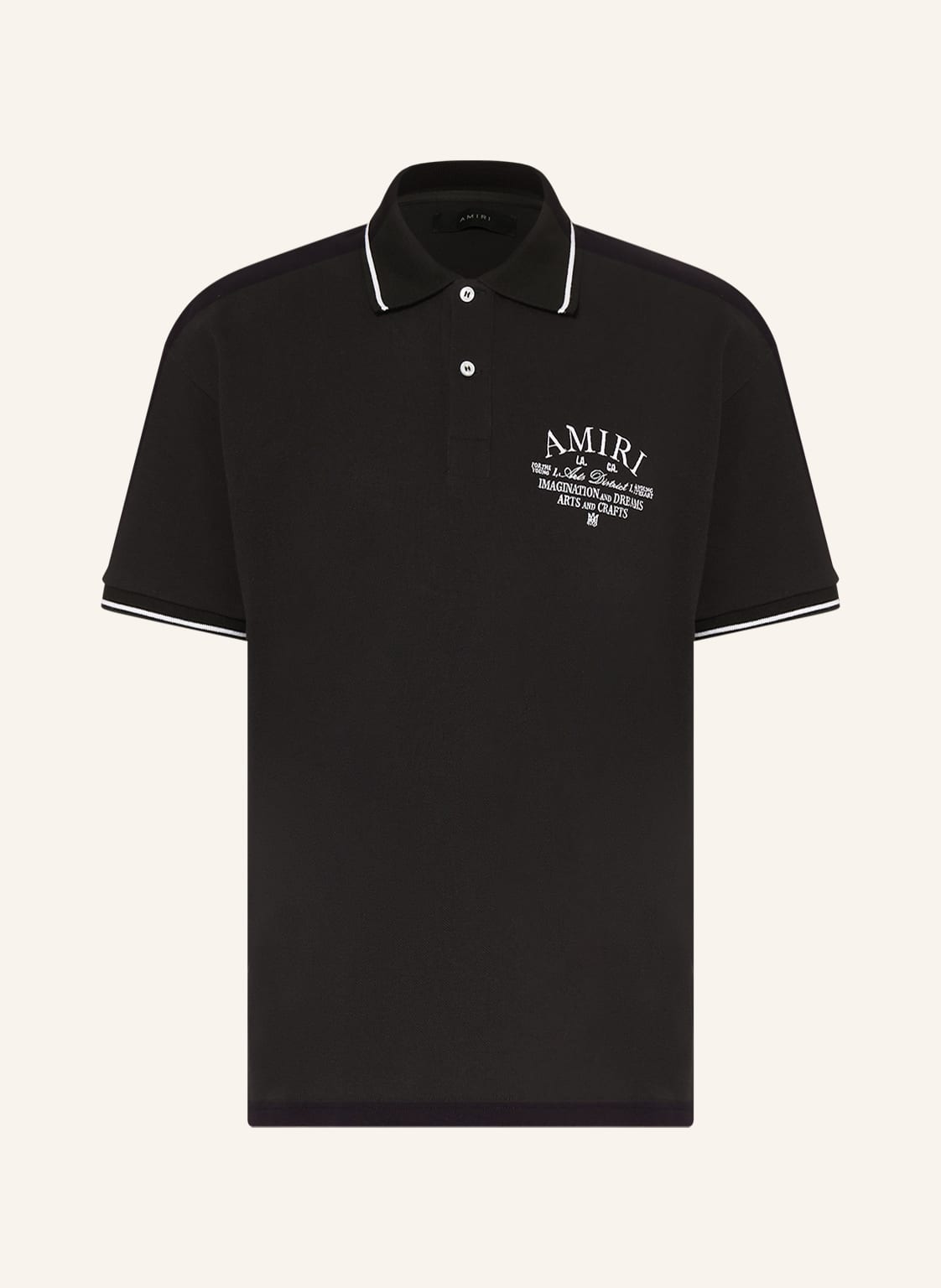 Image of Amiri Piqué-Poloshirt schwarz