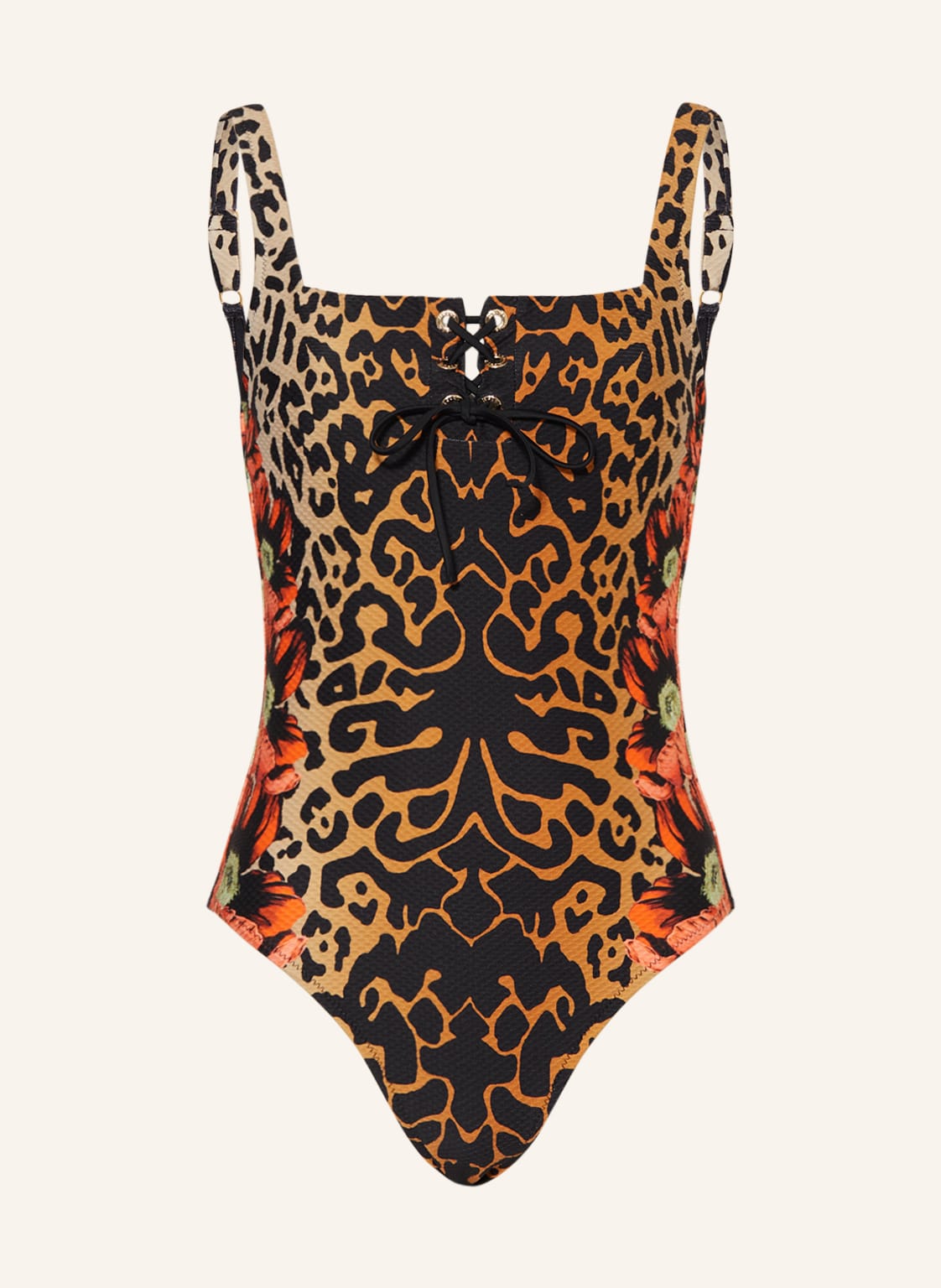 Image of Heidi Klein Bügel-Badeanzug Leopard schwarz