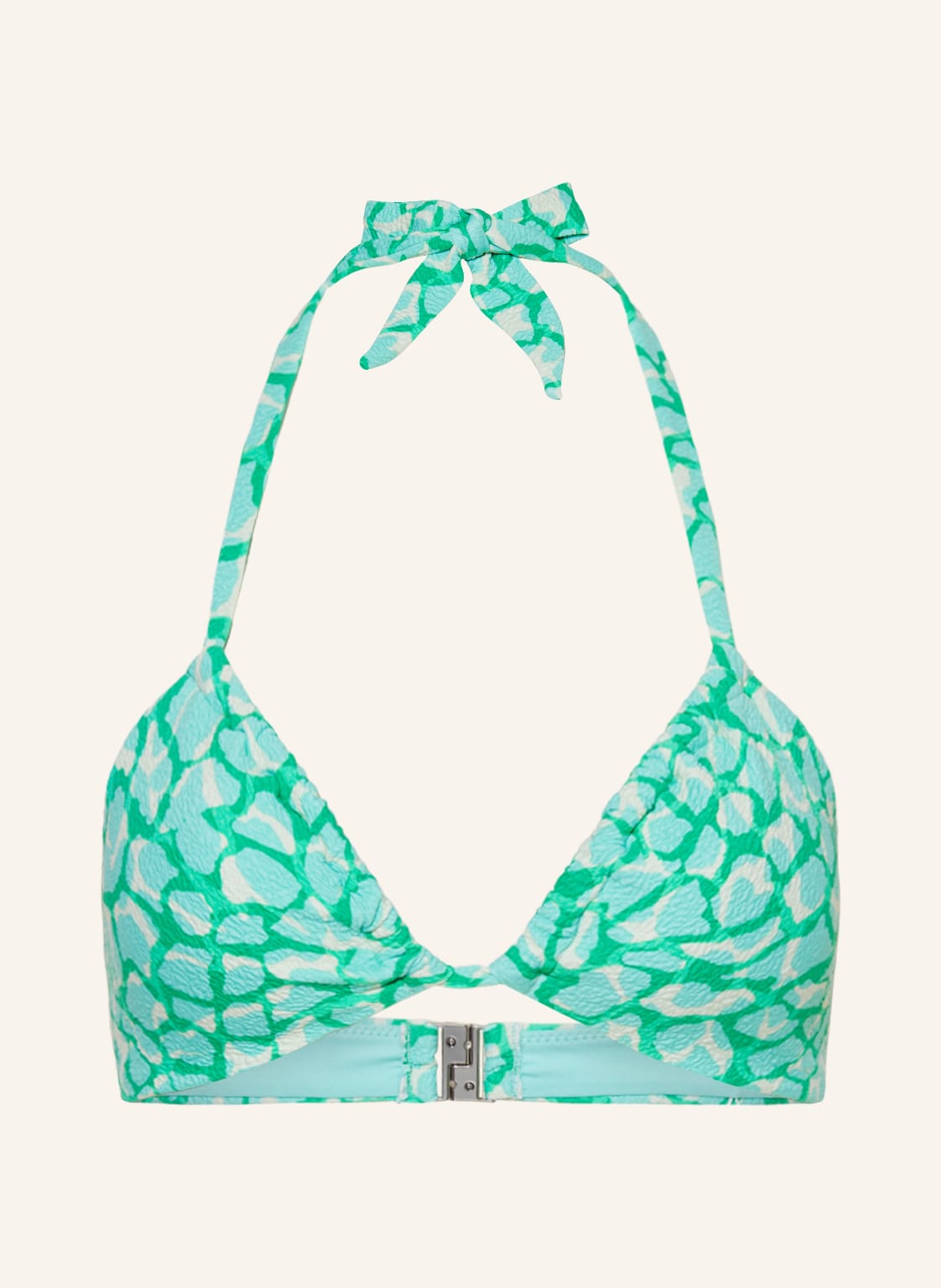 Seafolly Neckholder-Bikini-Top Animal Instinct gruen