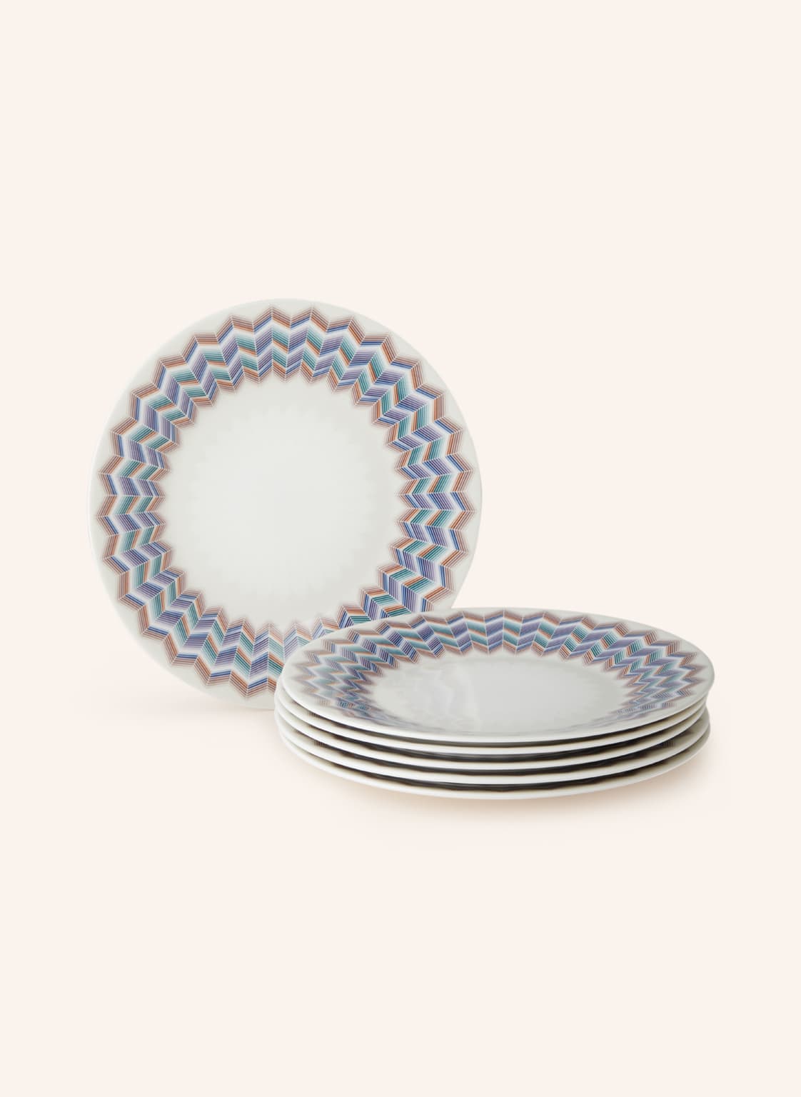 Image of Missoni Home 6er-Set Dessertteller Jarris blau