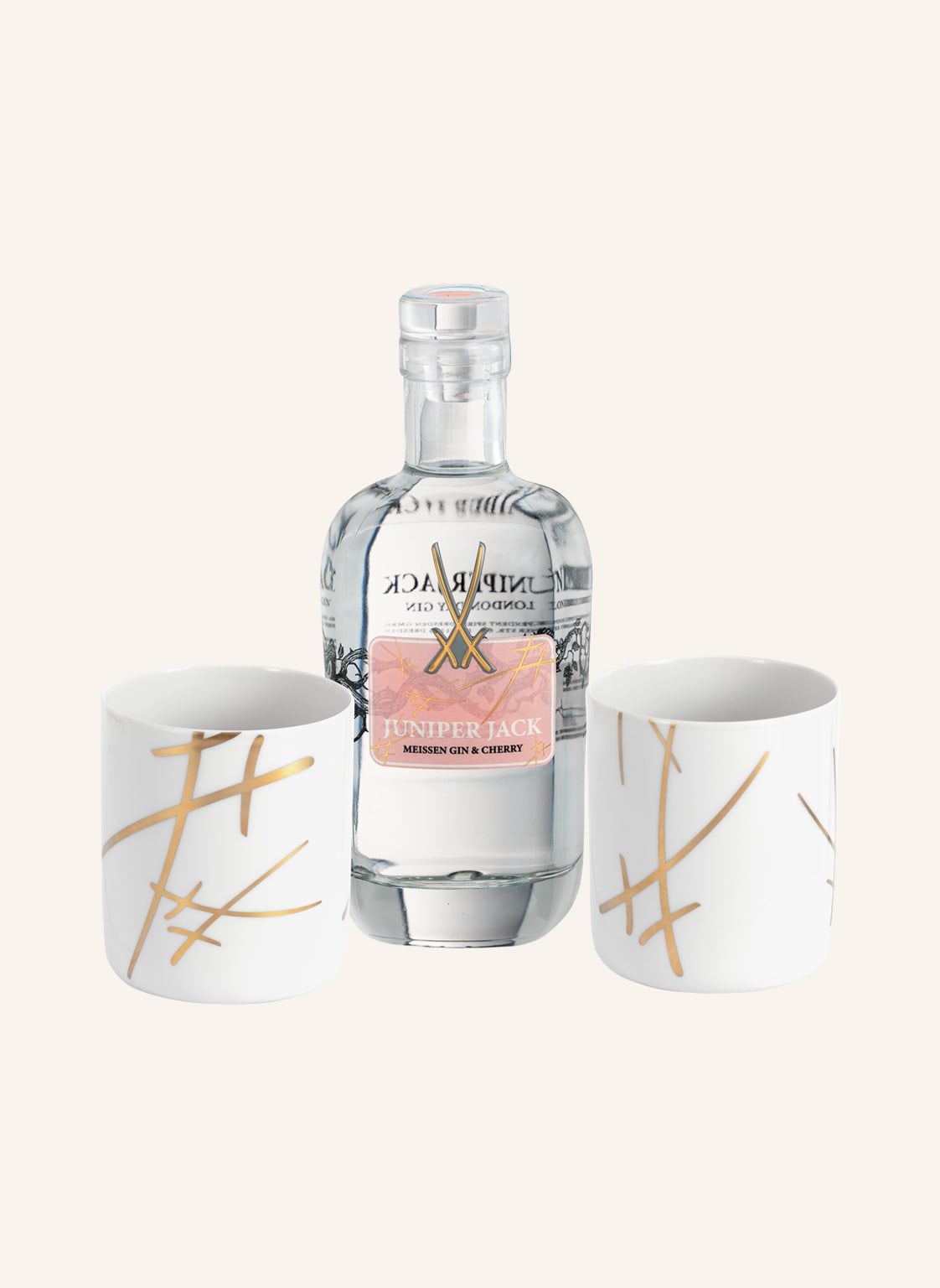 Image of Meissen Porzellan-Manufaktur 3-Tlg. Gourmet-Set Gin & Cherry weiss