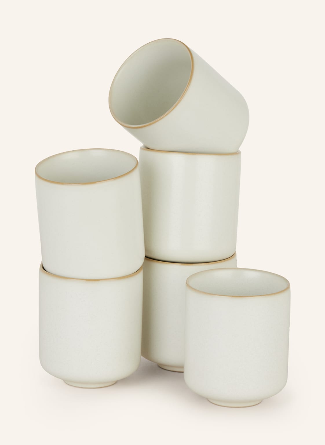 Image of Ferm Living 6er-Set Becher Sekki weiss