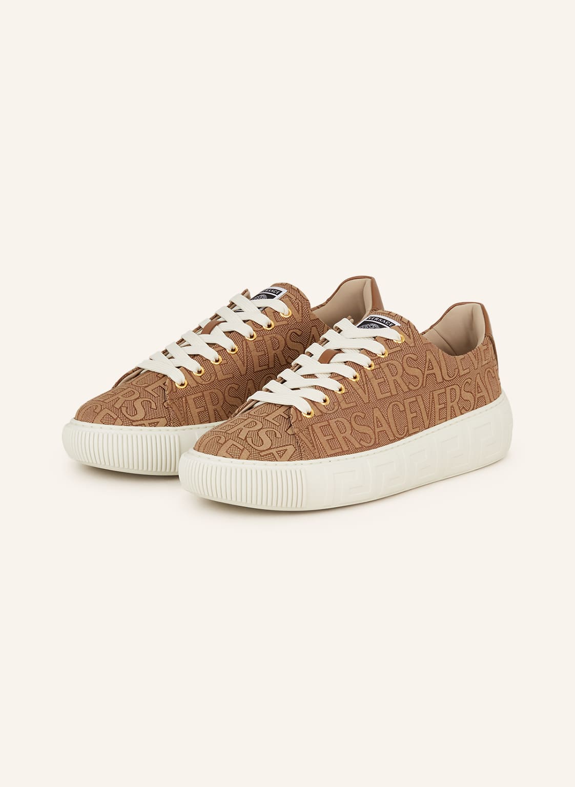 Image of Versace Sneaker Greca beige