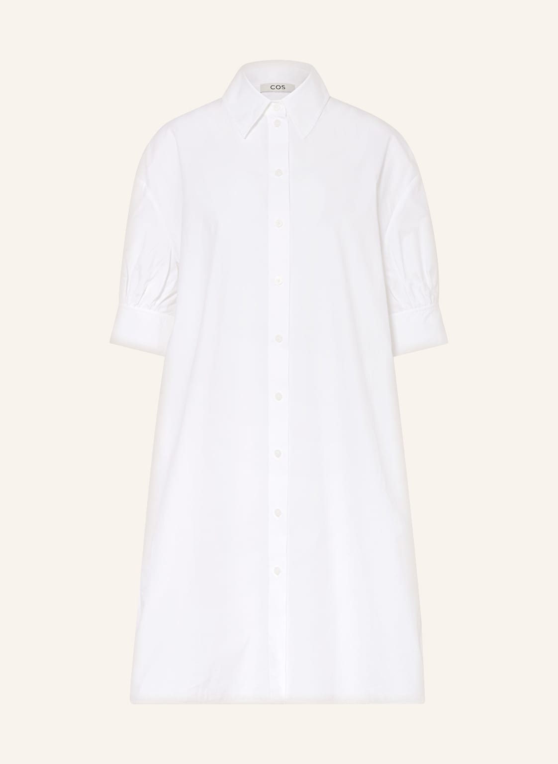 Image of Cos Hemdblusenkleid Mit 3/4-Arm weiss