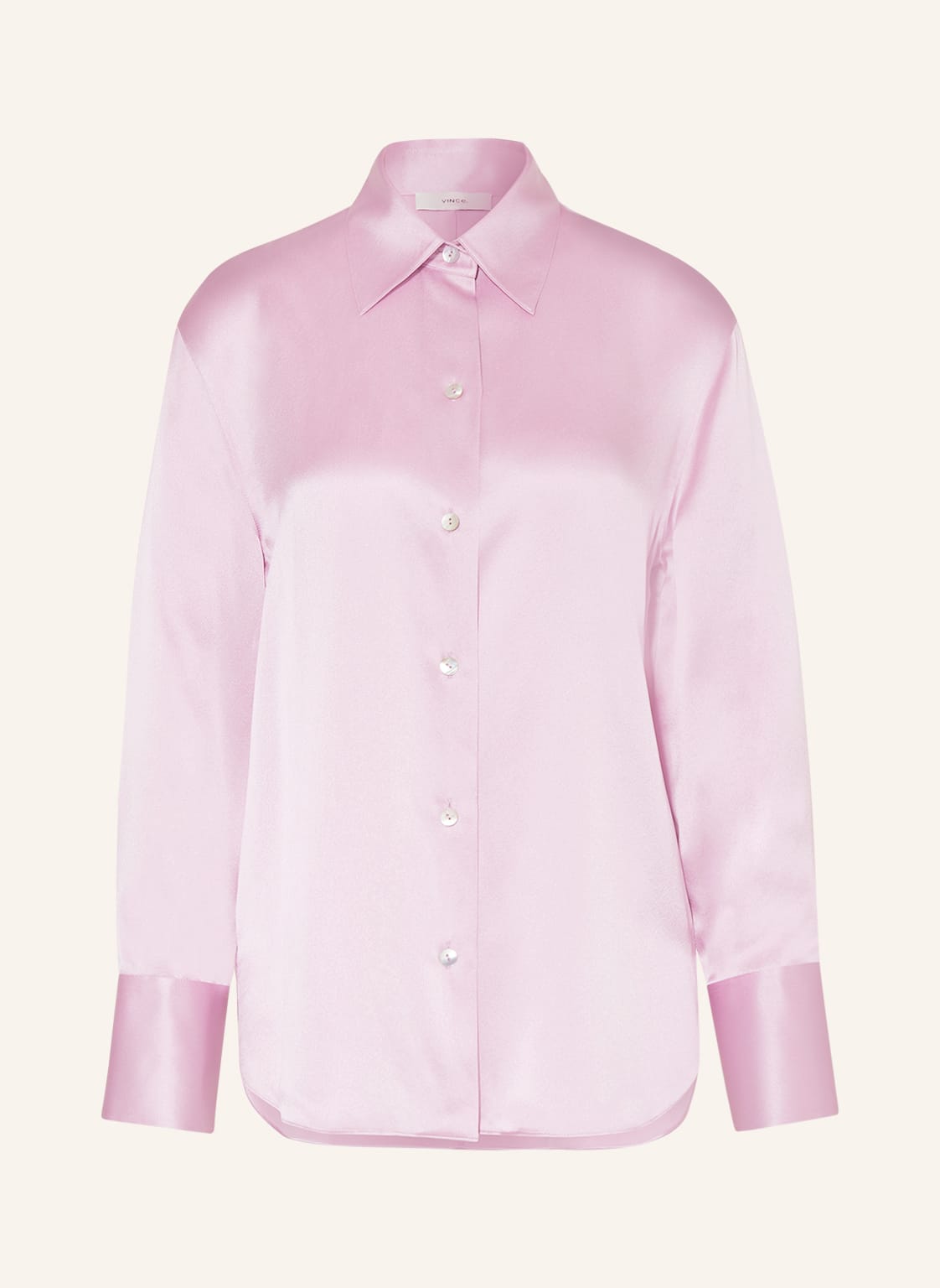 Image of Vince Hemdbluse Aus Seide rosa