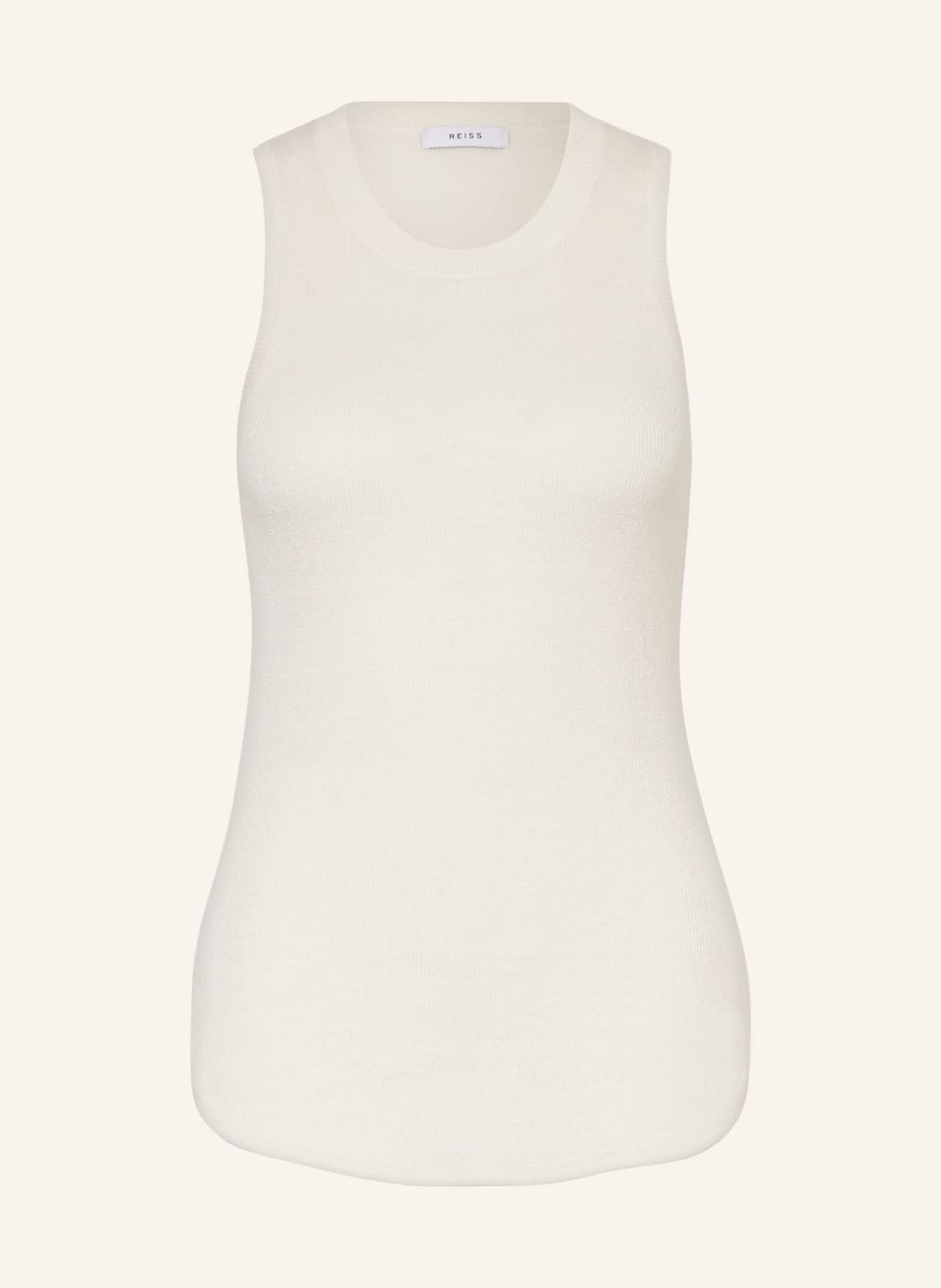 Image of Reiss Stricktop Piper Mit Leinen weiss
