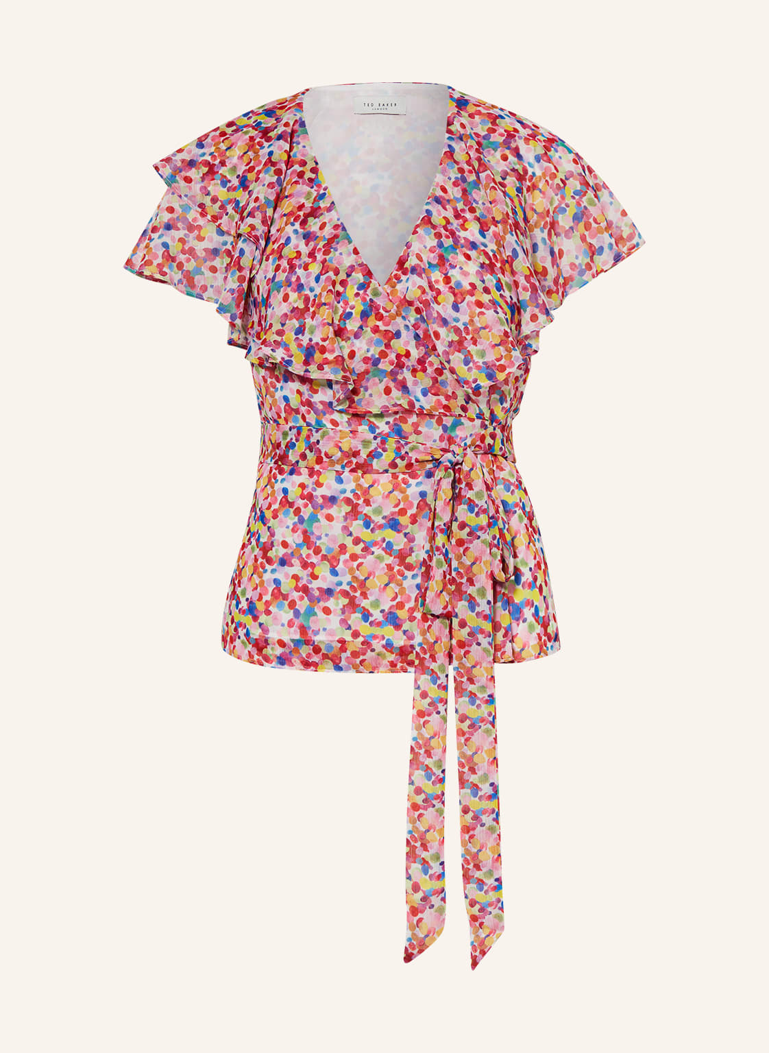 Image of Ted Baker Wickelbluse Brrooke Mit Volants weiss