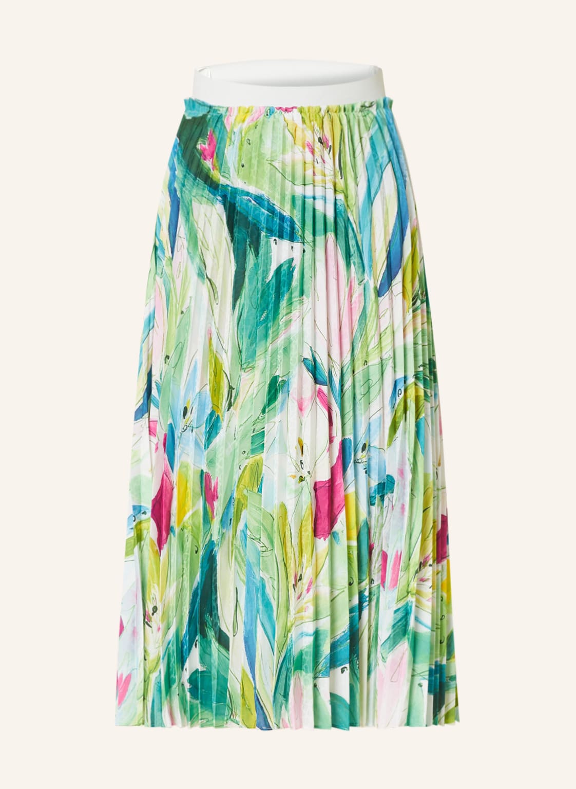 Image of Ted Baker Plisseerock Lopehz Aus Satin gruen