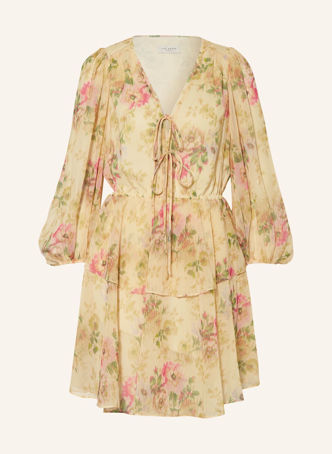 Image of Ted Baker Kleid Tamziiy Mit Volants gelb