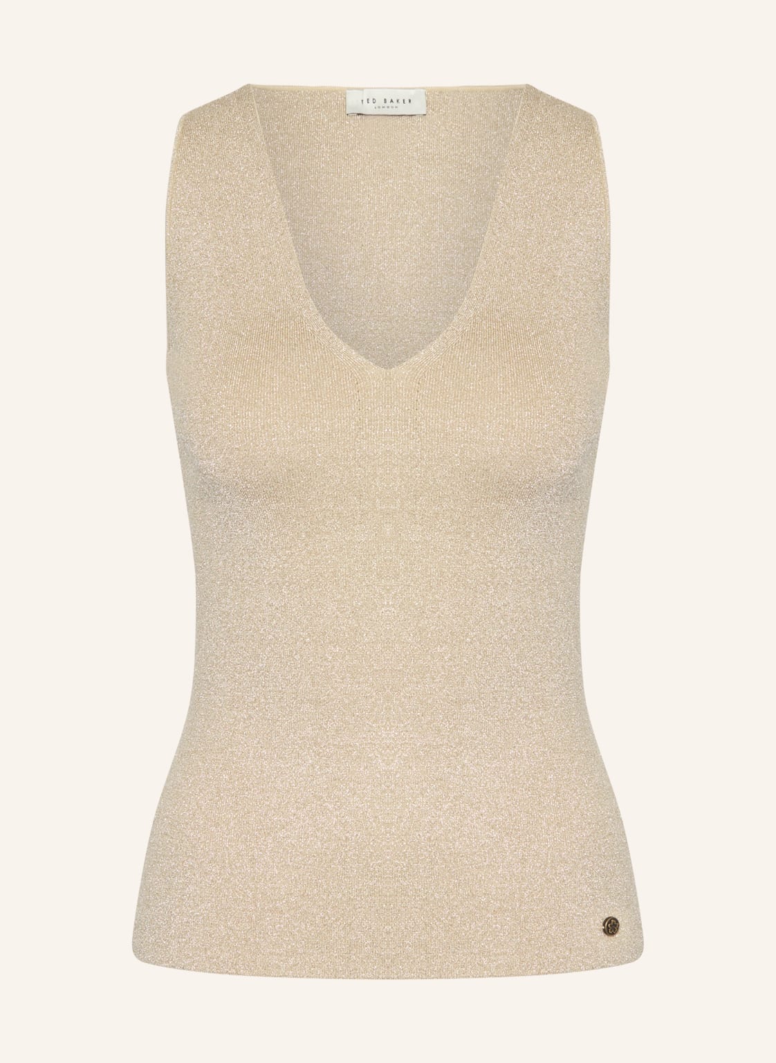 Image of Ted Baker Stricktop Sharlee Mit Glanzgarn gold