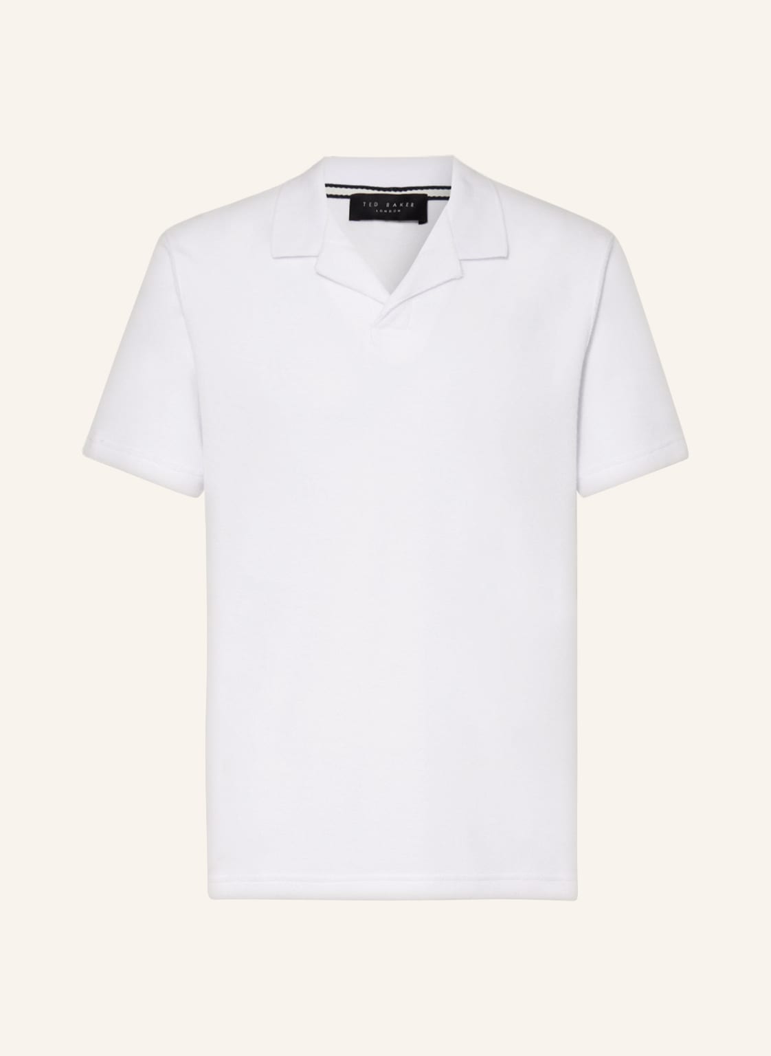 Image of Ted Baker Frottee-Poloshirt Sndbank weiss