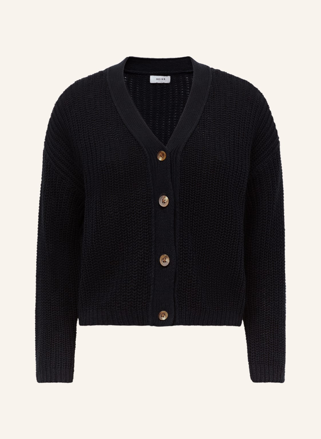 Image of Reiss Strickjacke Adeena Mit Leinen blau