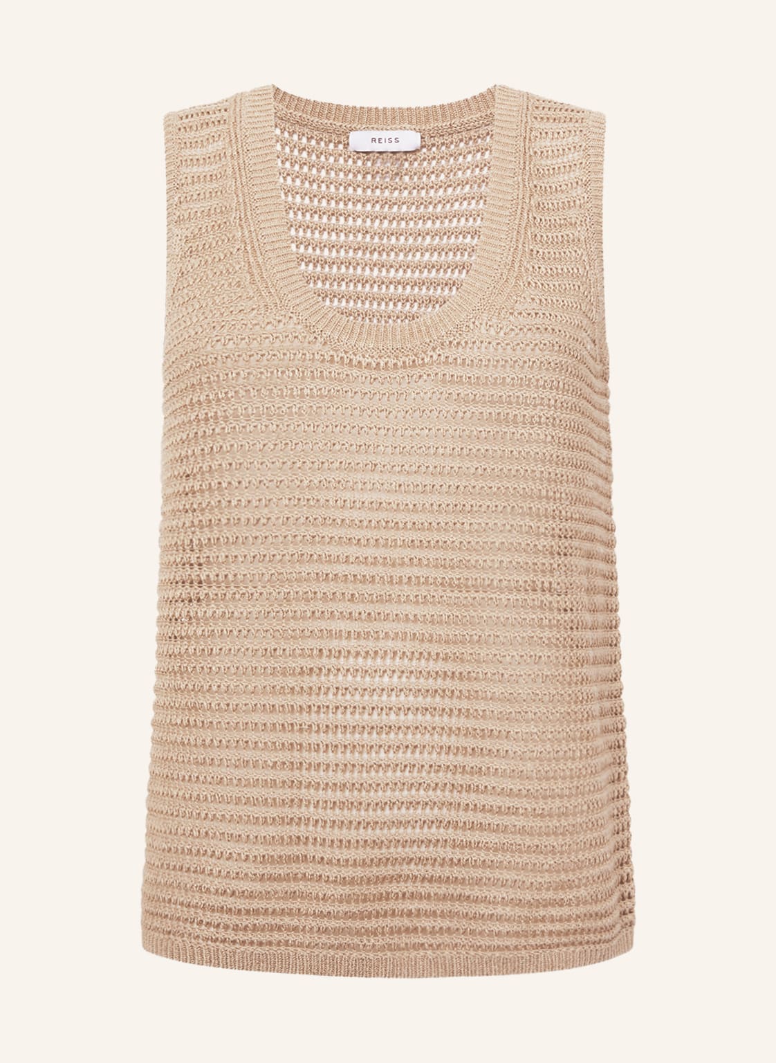 Image of Reiss Stricktop Ava Mit Leinen braun