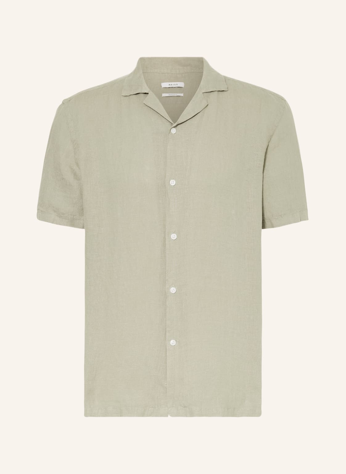 Image of Reiss Resorthemd Rufus Regular Fit Aus Leinen beige