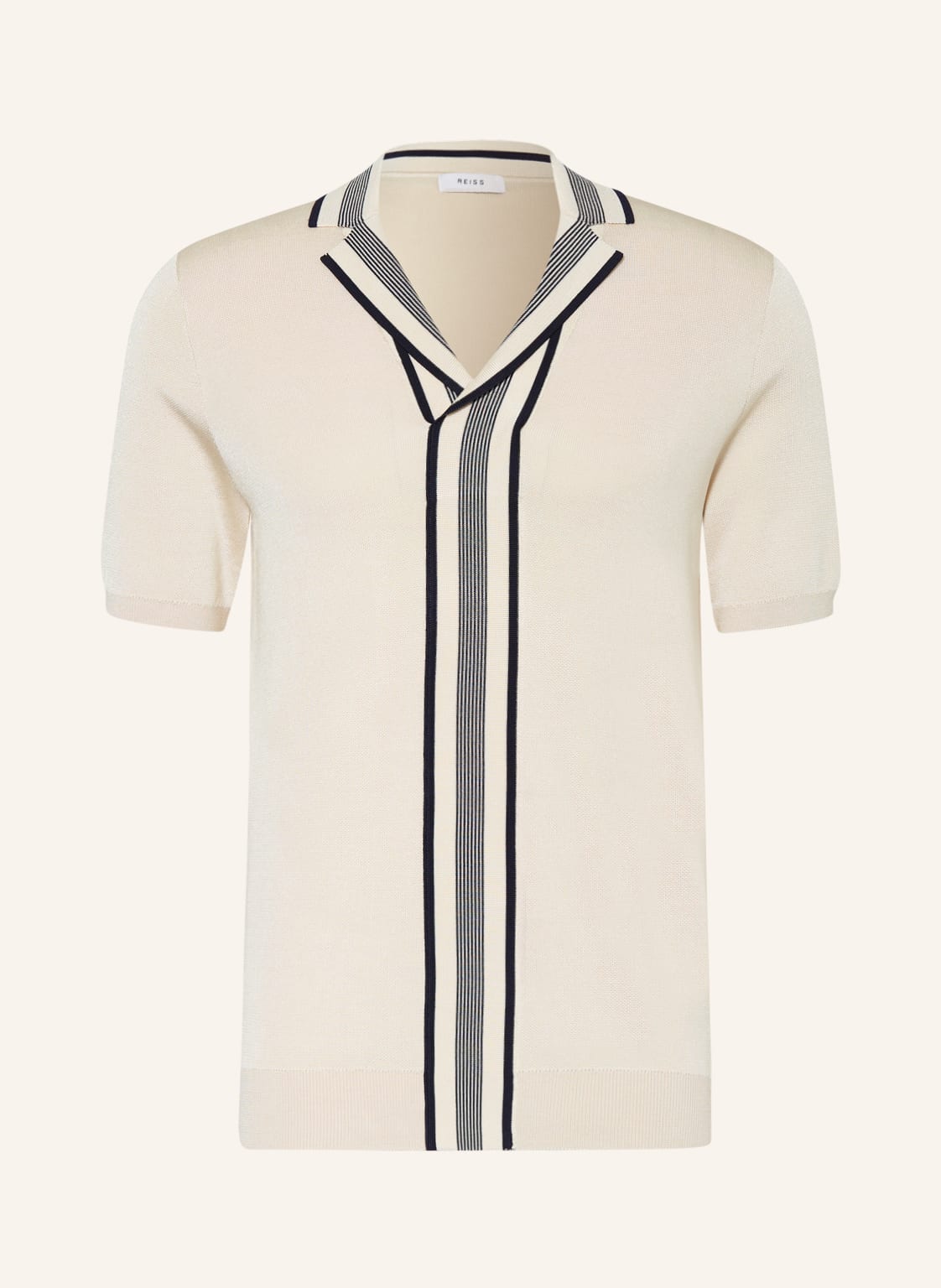 Image of Reiss Resorthemd Oswald Slim Fit Aus Strick beige