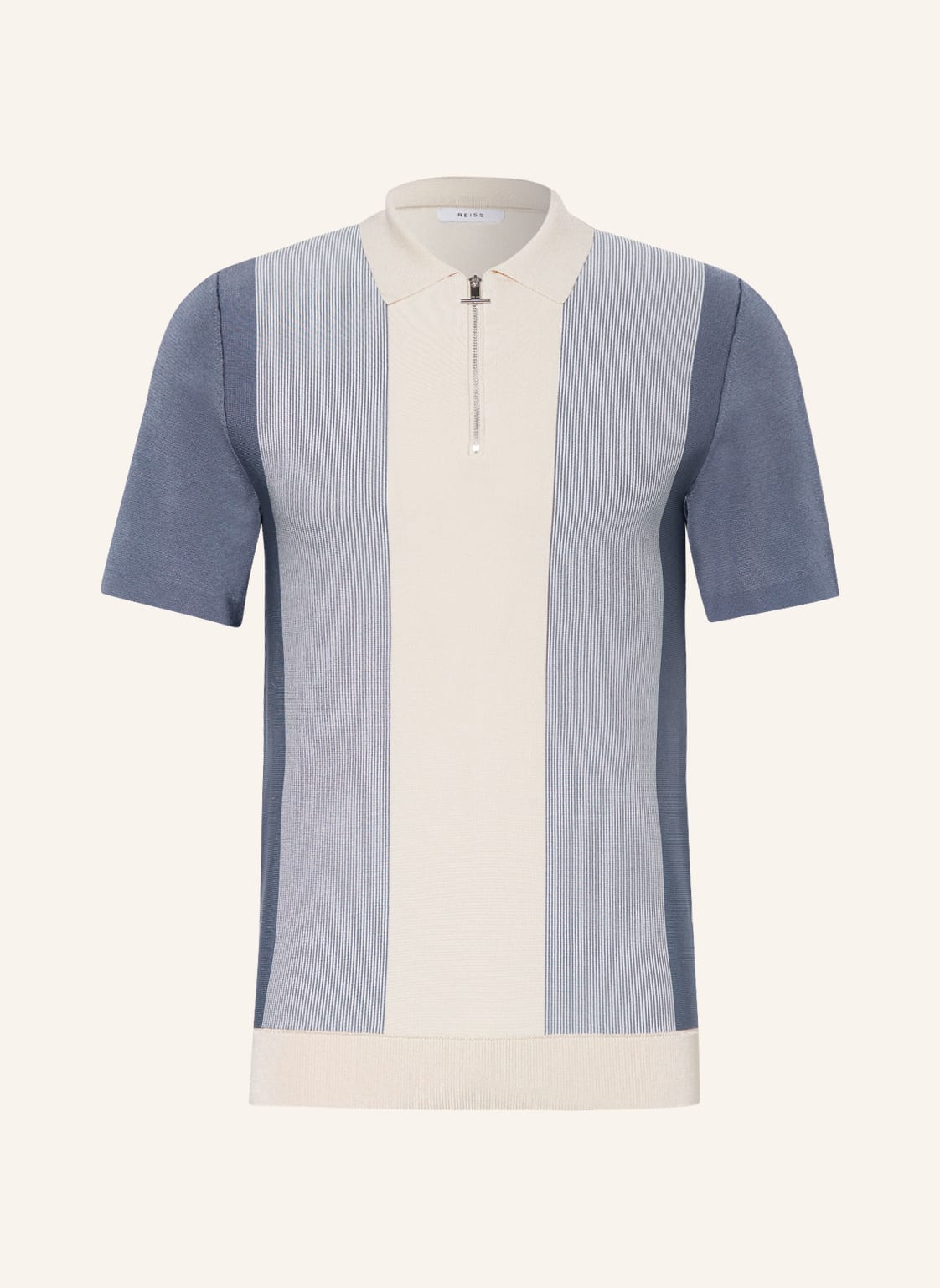 Image of Reiss Strick-Poloshirt Milton blau