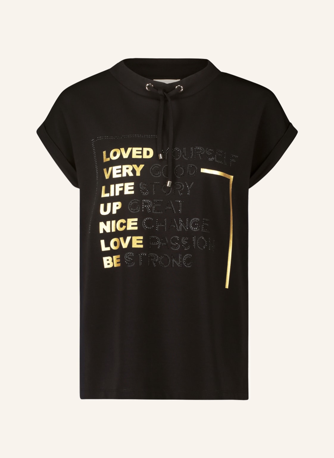 Image of Cartoon T-Shirt Mit Schmucksteinen schwarz