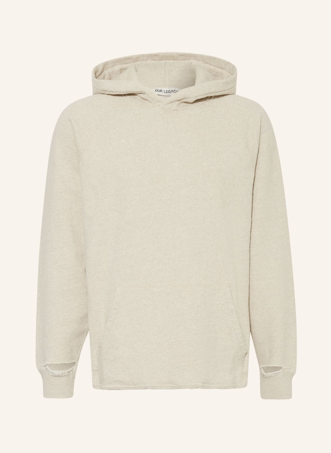 Image of Our Legacy Oversized-Hoodie Mit Leinen beige